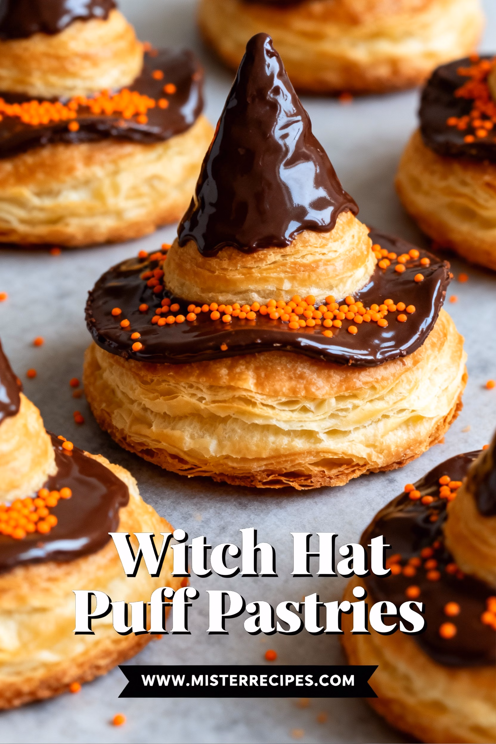 Witch Hat Puff Pastries : Easy & Spooky Witch Hat Puff Pastries Recipe