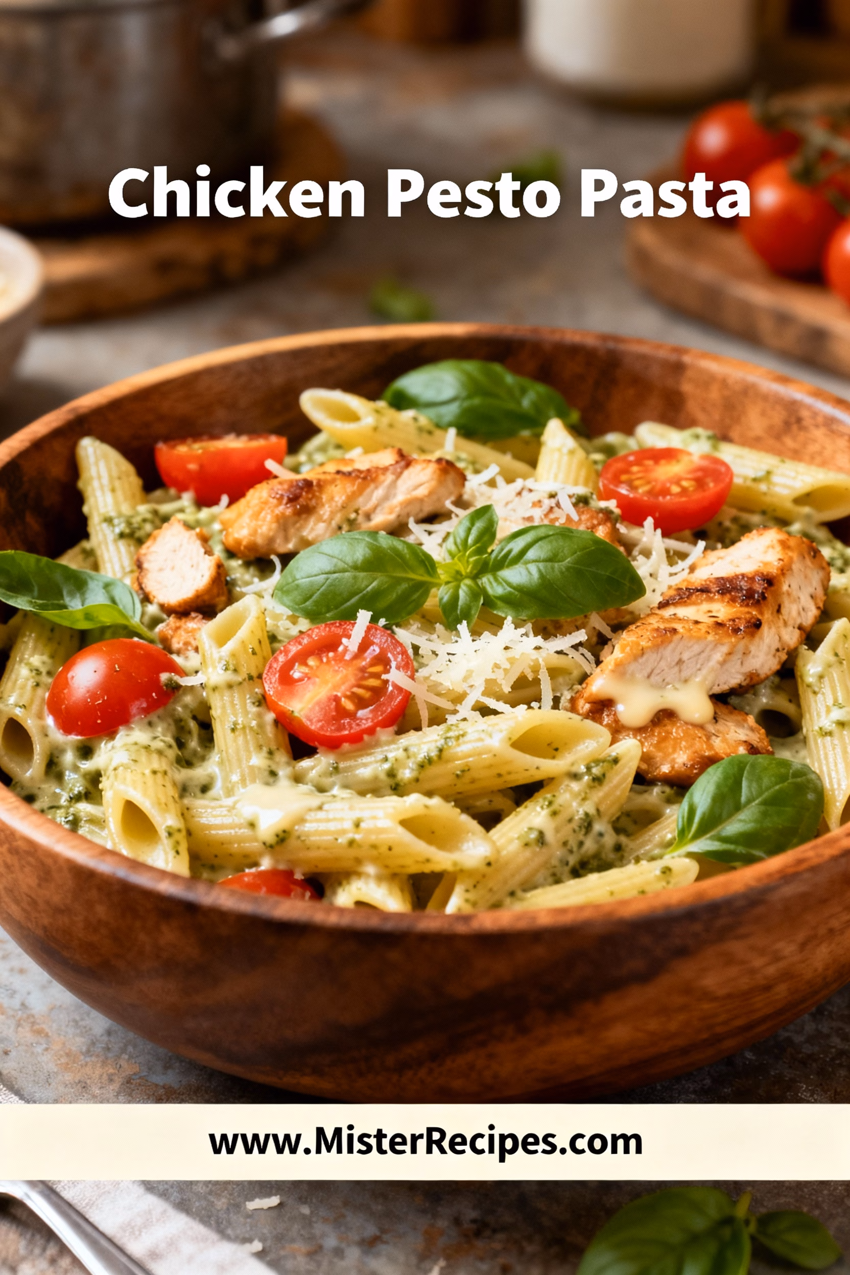 Chicken Pesto Pasta : Easy Creamy Chicken Pesto Pasta Recipe