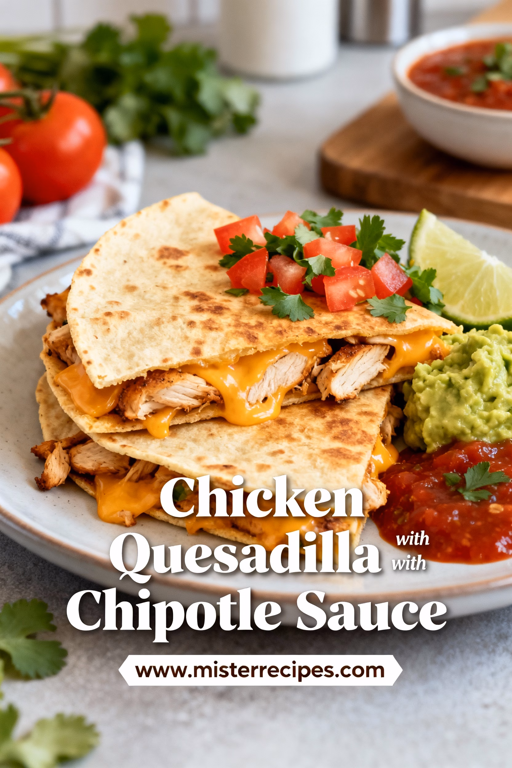 Chicken Quesadilla with Chipotle Sauce : Chicken Quesadilla with Chipotle Sauce You'll Crave