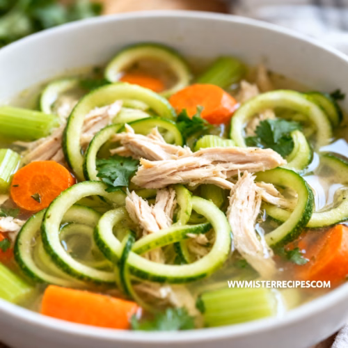 Chicken Zoodle Soup : Creamy Chicken Zoodle Soup Easy Healthy and Quick Recipe