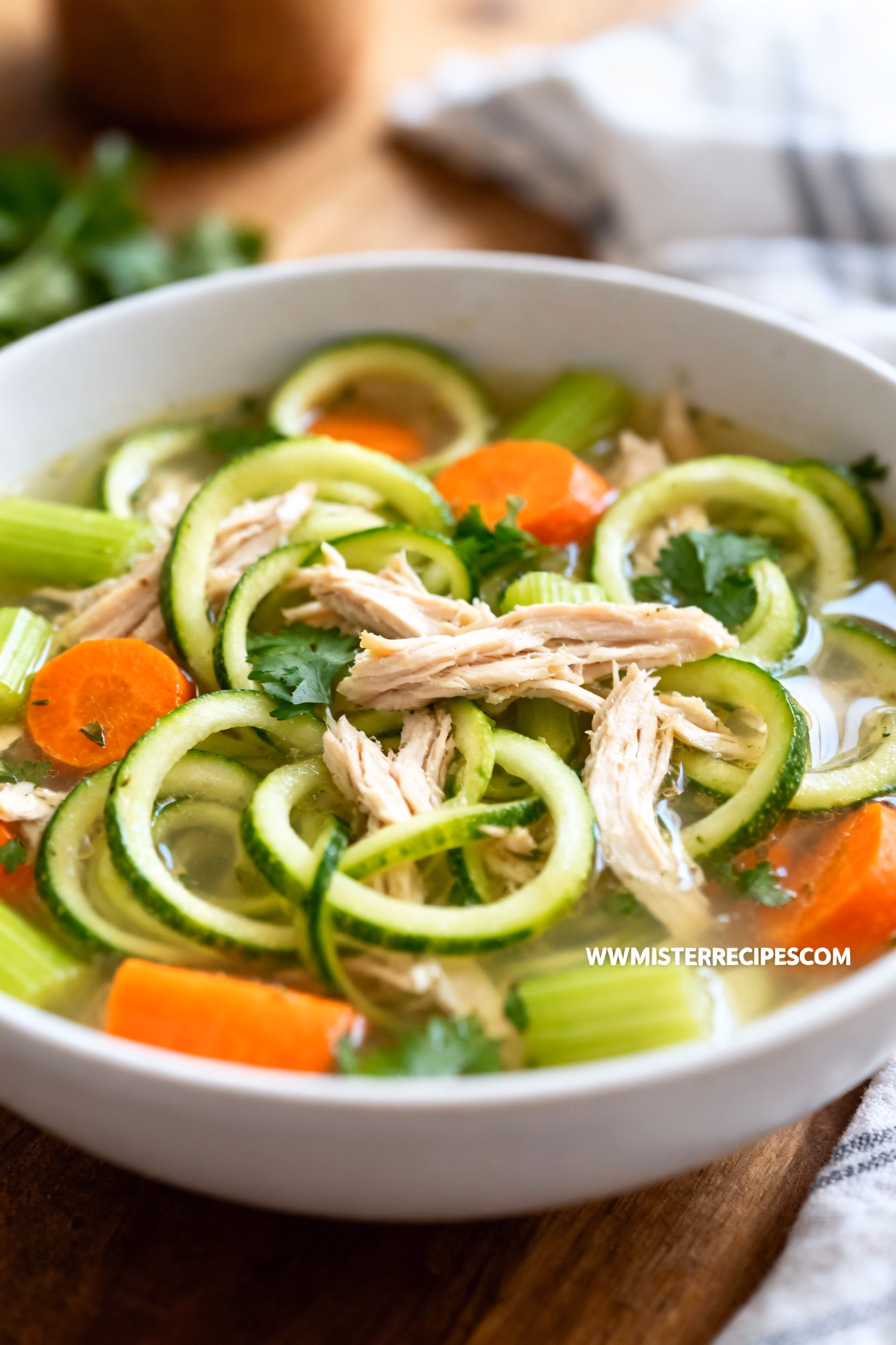 Chicken Zoodle Soup : Creamy Chicken Zoodle Soup Easy Healthy and Quick Recipe