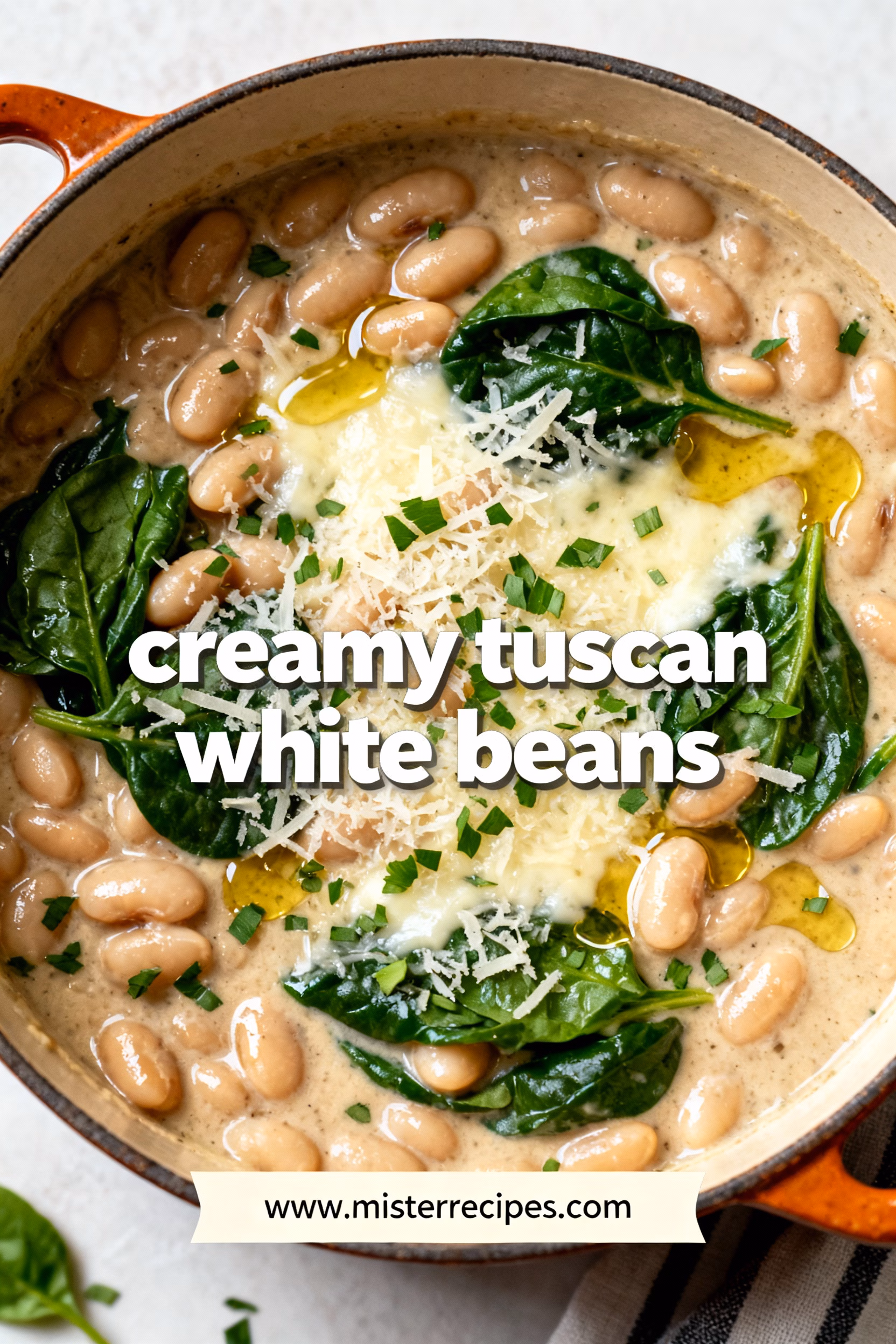 Creamy Tuscan White Beans : Creamy Tuscan White Beans Restaurant Style Easy Dinner