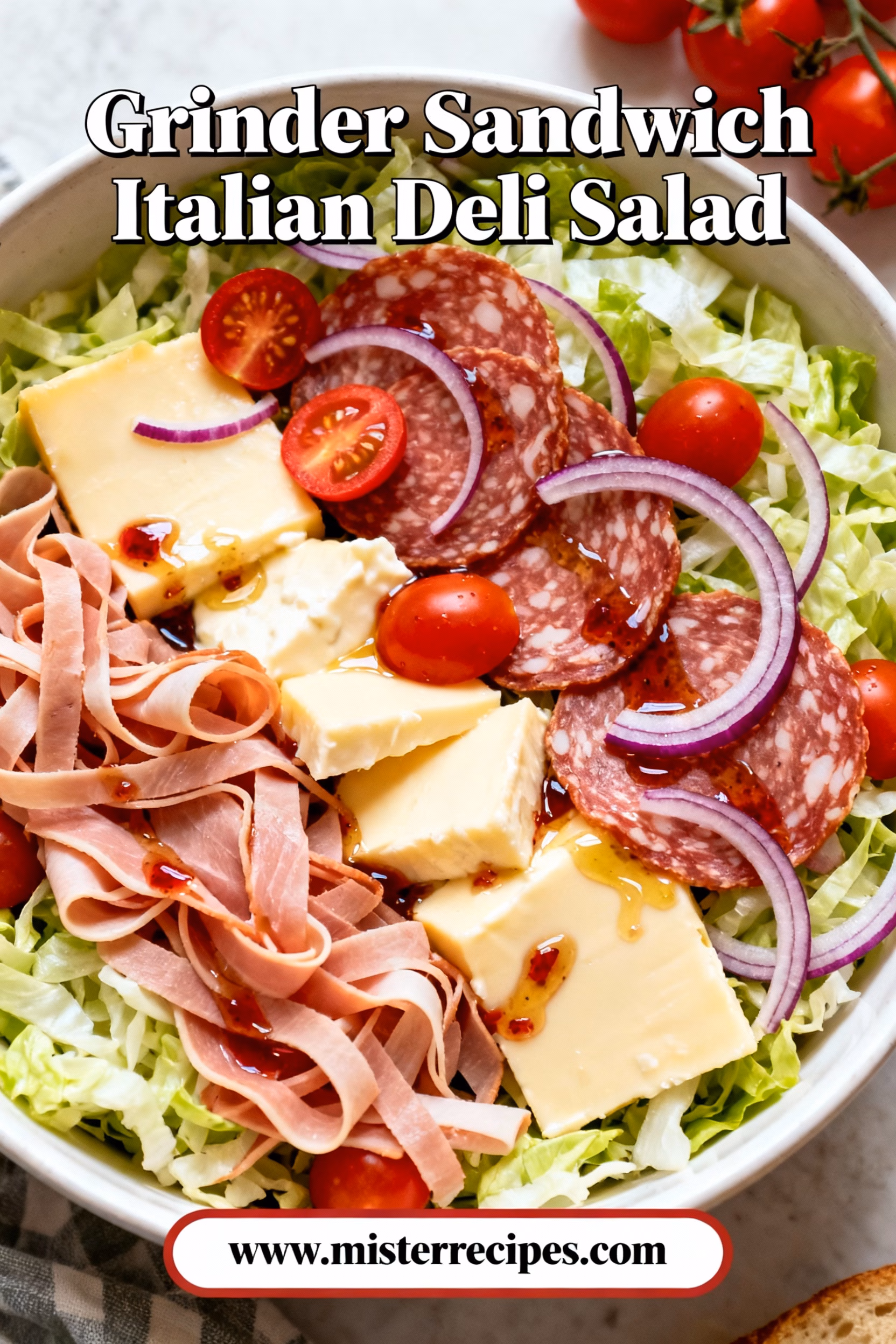 Grinder Sandwich Italian Deli Salad : Grinder Sandwich Italian Deli Salad You ll Crave Now