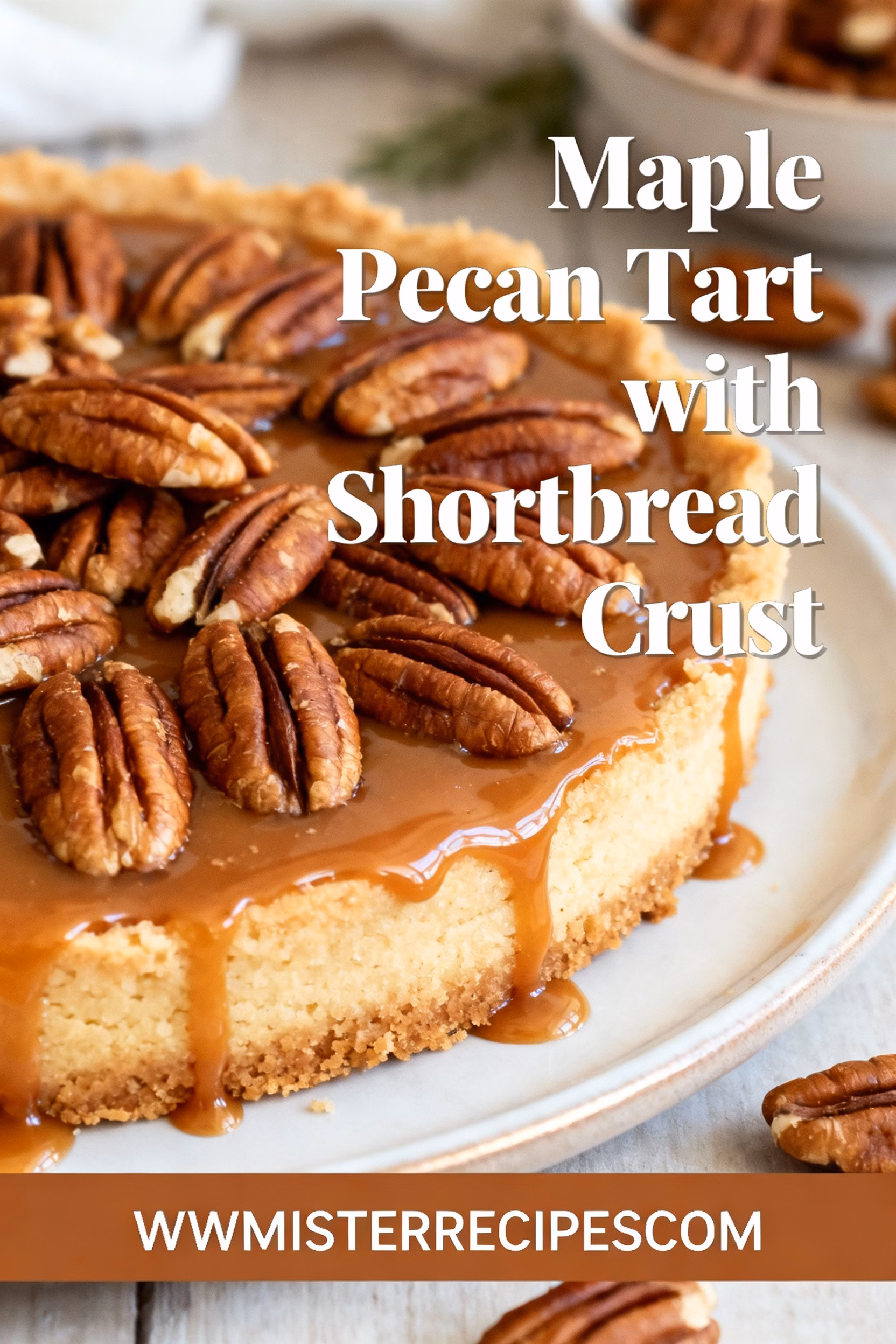 Maple Pecan Tart with Shortbread Crust : Maple Pecan Tart with Shortbread Crust Irresistible No Fail Recipe