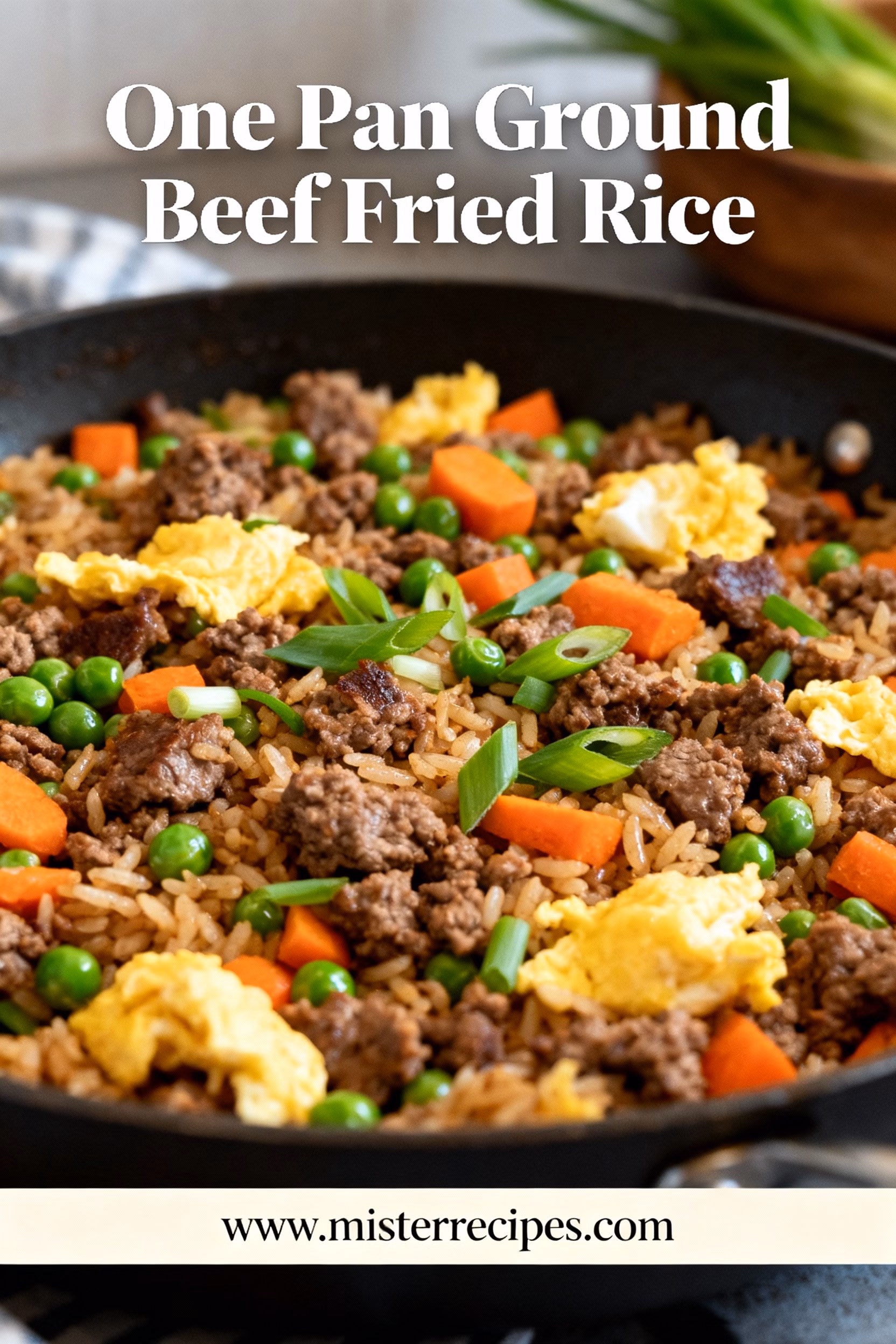 One-Pan Ground Beef Fried Rice : One Pan Ground Beef Fried Rice Better Than Takeout Easy Dinner