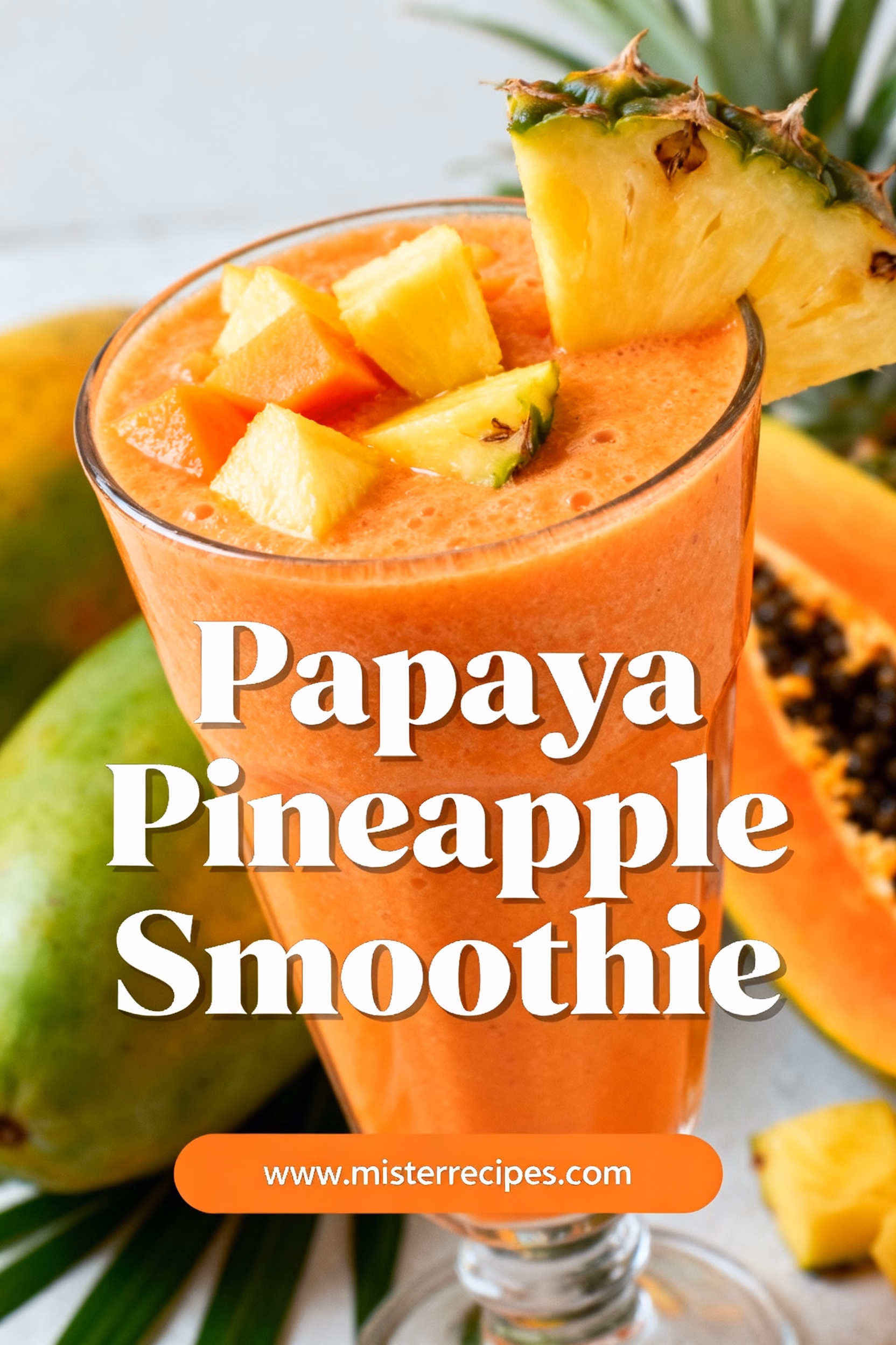 Papaya‑Pineapple Smoothie : Papaya Pineapple Smoothie You’ll Love