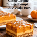 Salted Caramel Pumpkin Cheesecake Bars : Salted Caramel Pumpkin Cheesecake Bars Irresistible No Fail