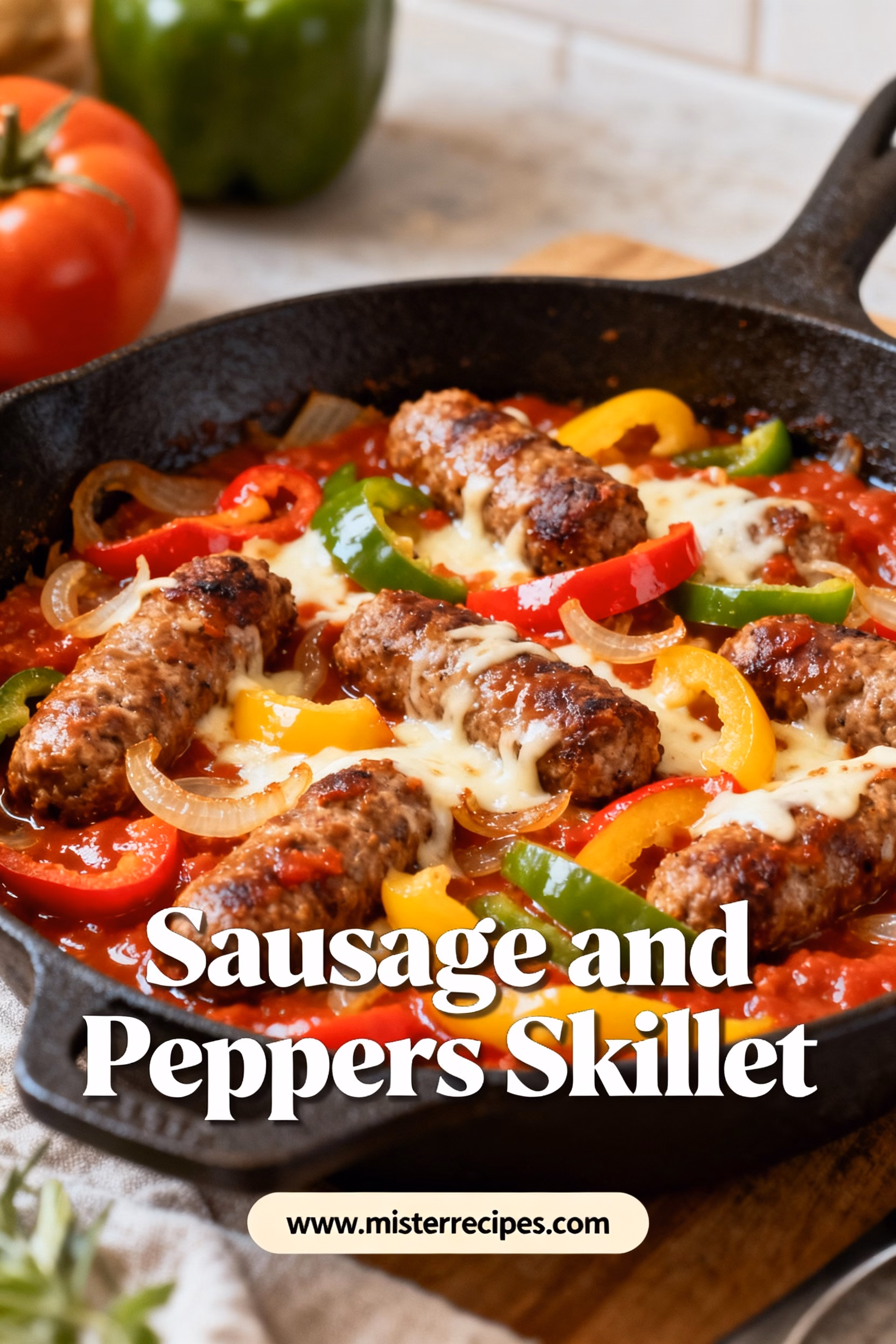 Sausage and Peppers Skillet : Sausage and Peppers Skillet You Will Crave
