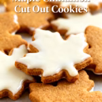 image of realistic top down mise en place shot showing fresh all purpose flour unsalted butter granulated sugar brown sugar eggs pure maple syrup ground cinnamon vanilla extract maple extract white chocolate arranged on a white marble kitchen counter with healthy clear glass bowls and rustic brown wooden kitchen sets under soft diffuse daylight