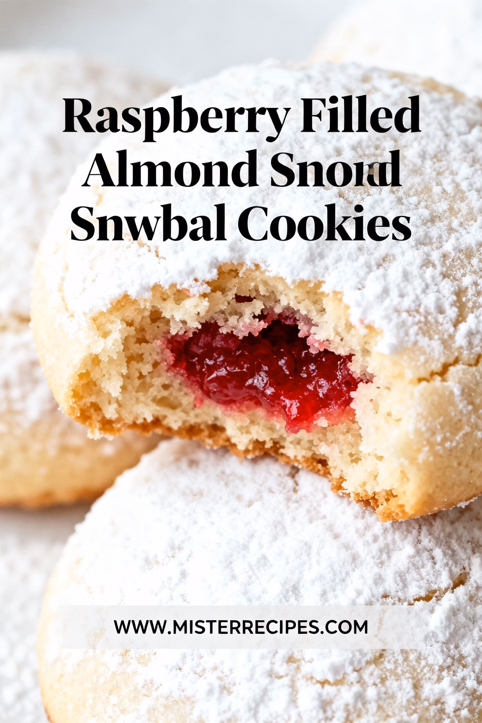 image of fresh raspberries almond flour powdered sugar butter vanilla extract on a white marble kitchen counter with clear glass bowls and rustic brown wooden kitchen sets under soft diffuse daylight