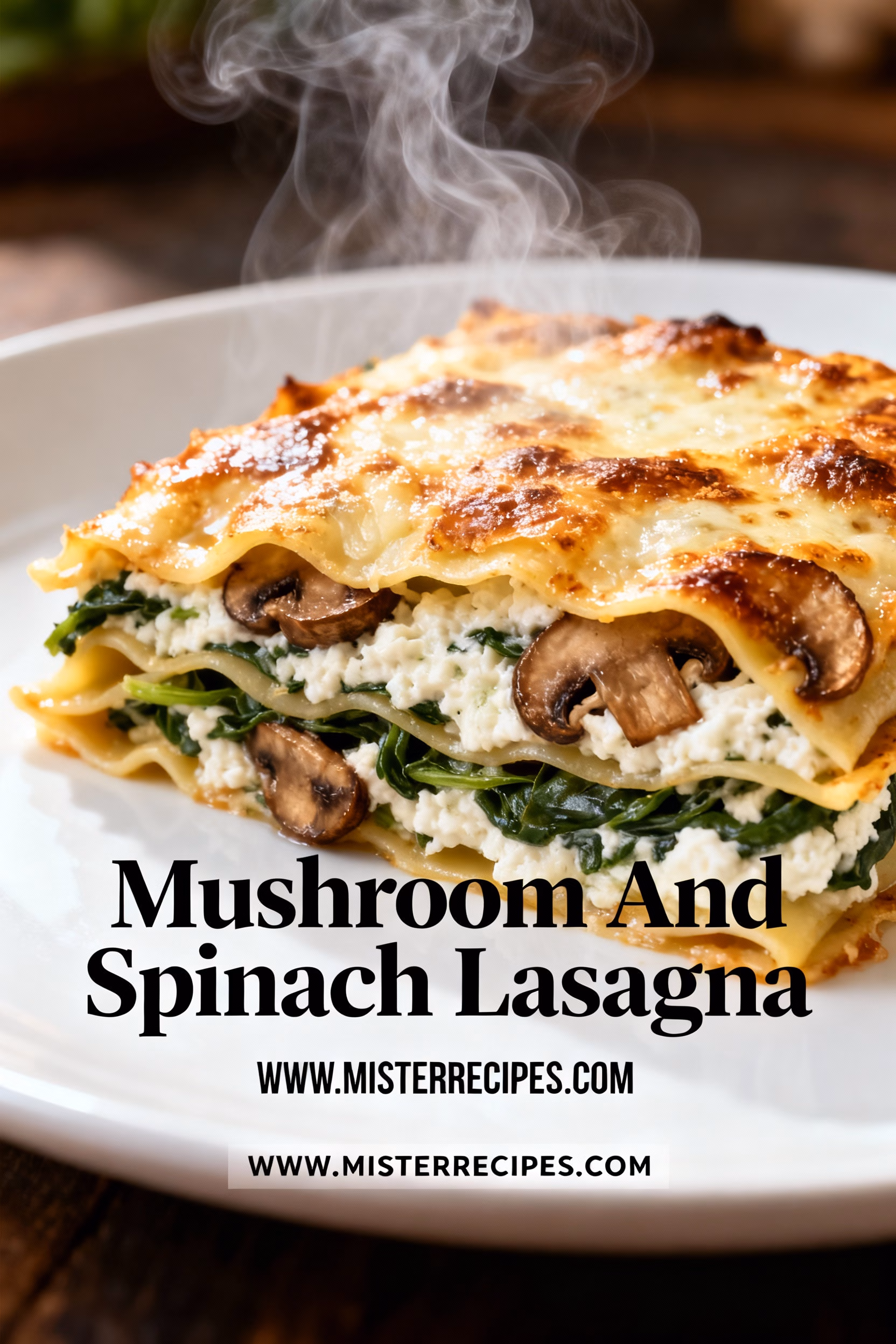 image of a realistic top down mise en place shot showing fresh ingredients like mushrooms spinach ricotta cheese tomato sauce pasta sheets and parmesan cheese arranged on a white marble kitchen counter with healthy clear glass bowls and rustic brown wooden kitchen sets under soft diffuse daylight