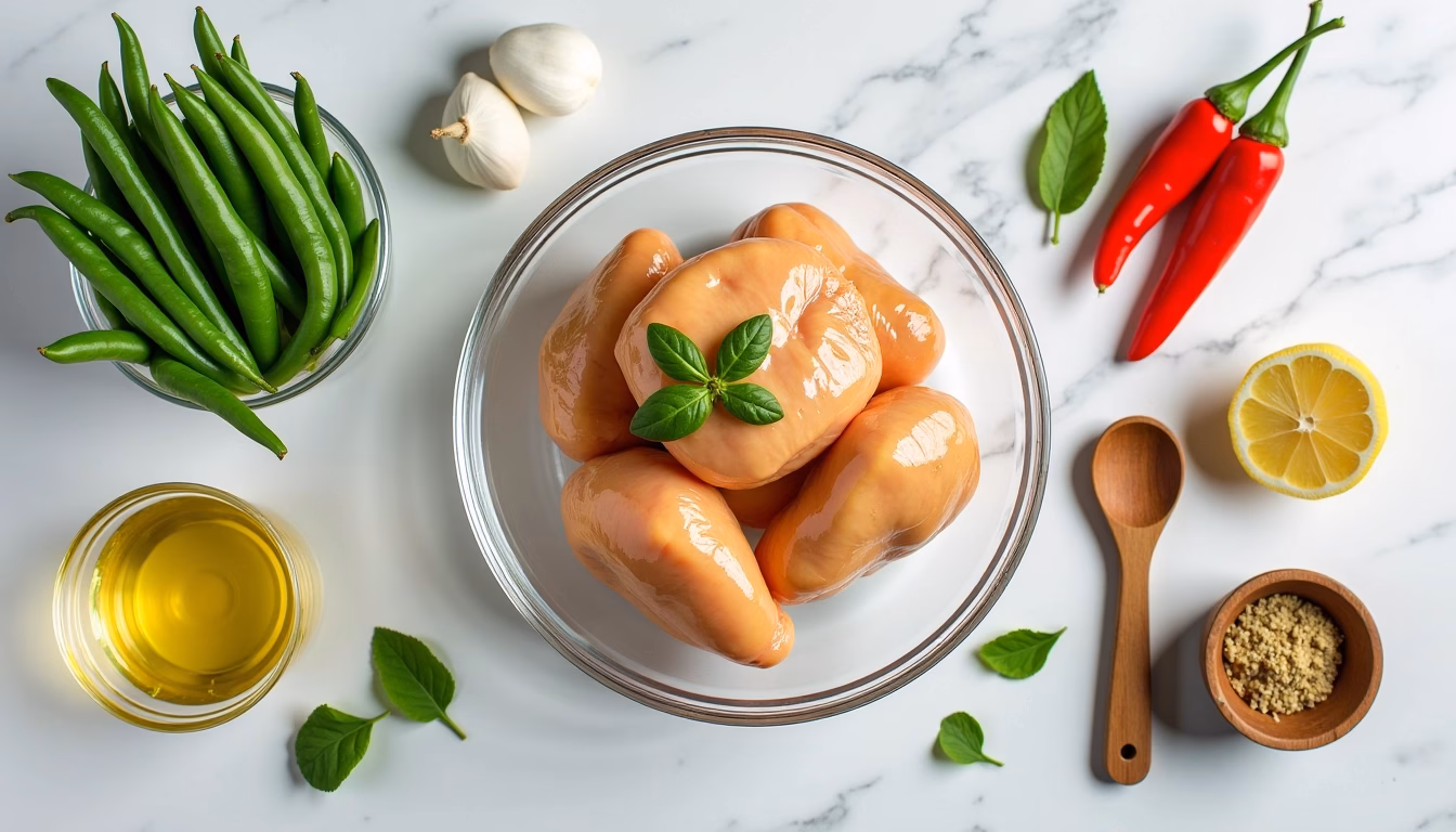 Garlicky Sweet Thai Chili Chicken & Green Beans: Easy Dinner!