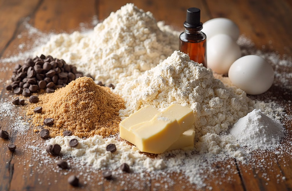 Steps for Giant Chocolate Chip Cookies