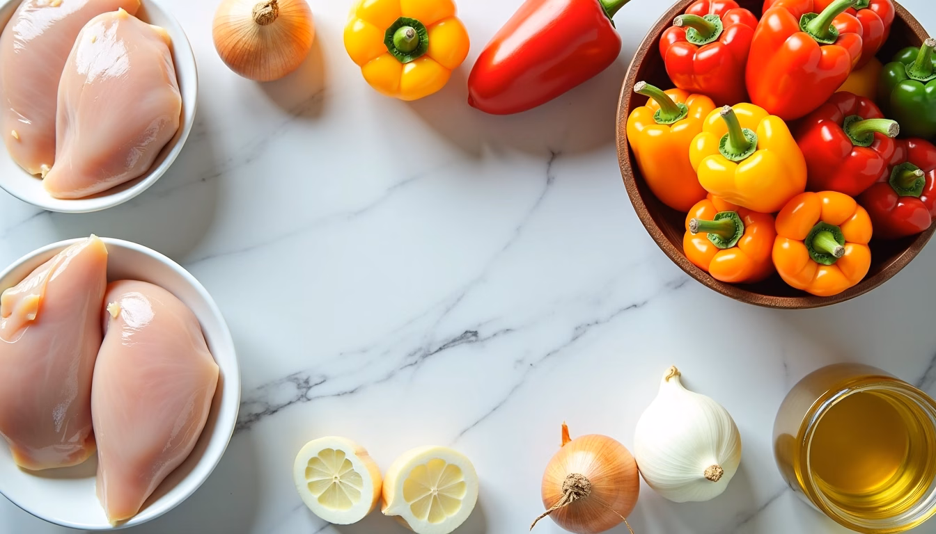 Quick Spicy Chicken With Bell Peppers - 20 Min Dinner!