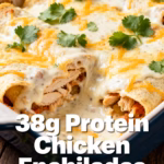 image of shredded chicken breast flour tortillas monterey jack cheese greek yogurt cottage cheese black beans diced onions minced garlic bell peppers green chiles chicken broth olive oil fresh cilantro sliced avocado jalapeños lime wedges