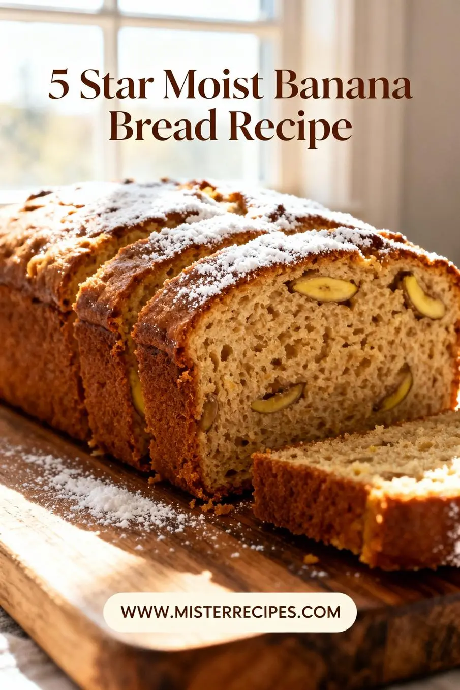 image of Ripe overripe bananas flour brown sugar butter eggs baking soda salt vanilla extract sour cream walnuts scattered on white marble counter soft diffuse daylight realistic top down mise en place glass bowls wooden kitchen sets