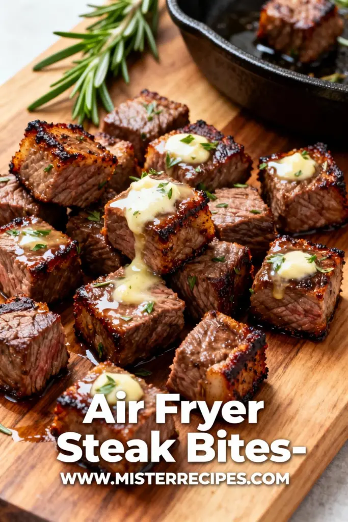 image of realistic top down mise en place shot fresh ingredients arranged on a white marble kitchen counter healthy clear glass bowls rustic brown wooden kitchen sets soft diffuse daylight sirloin steak cubes butter garlic cloves fresh parsley rosemary olive oil kosher salt black pepper smoked paprika worcestershire sauce onion powder cajun seasoning