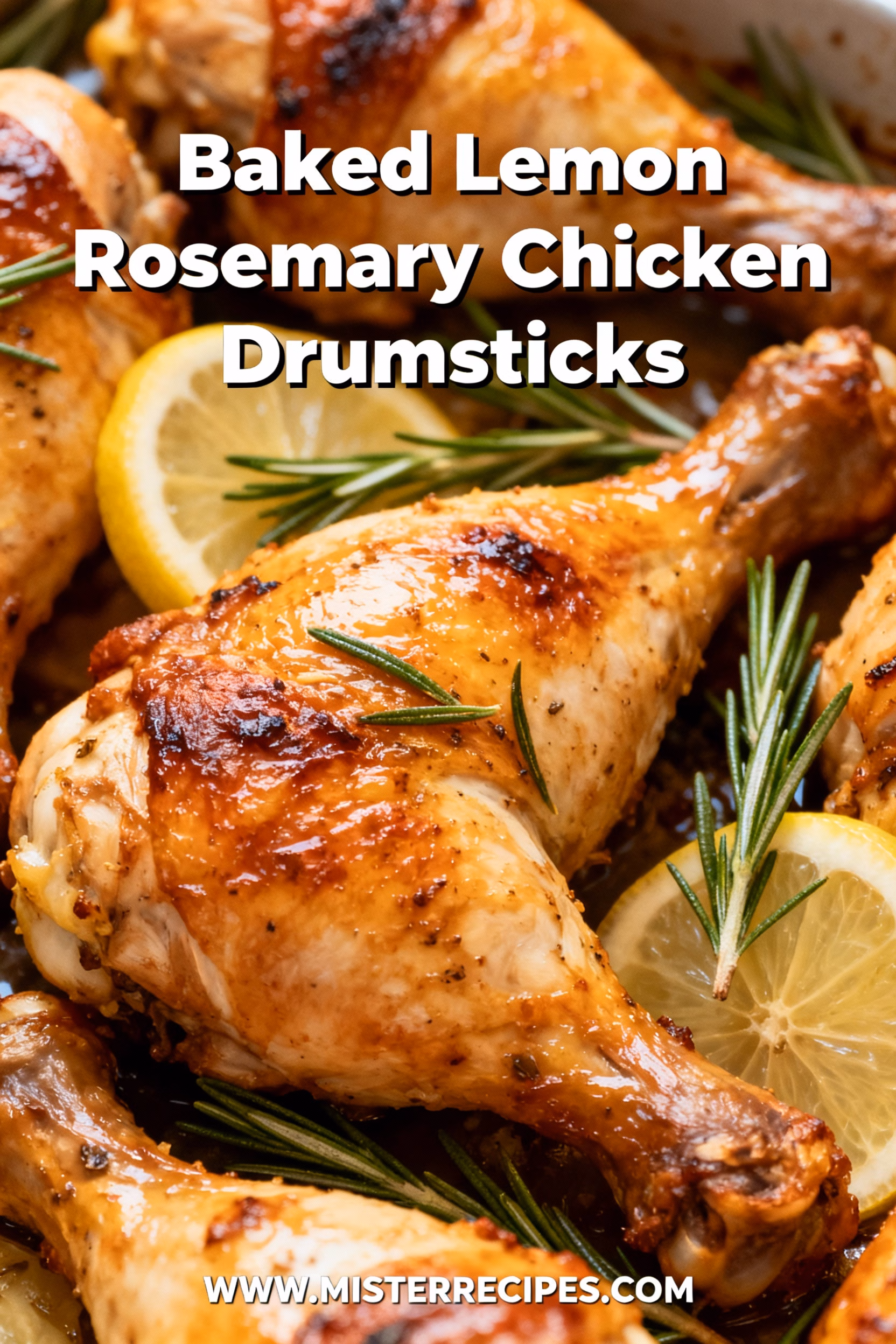 image of fresh chicken drumsticks fresh rosemary lemon garlic olive oil salt black pepper paprika thyme onion butter parsley arranged on white marble kitchen counter with clear glass bowls and rustic brown wooden kitchen sets under soft diffuse daylight