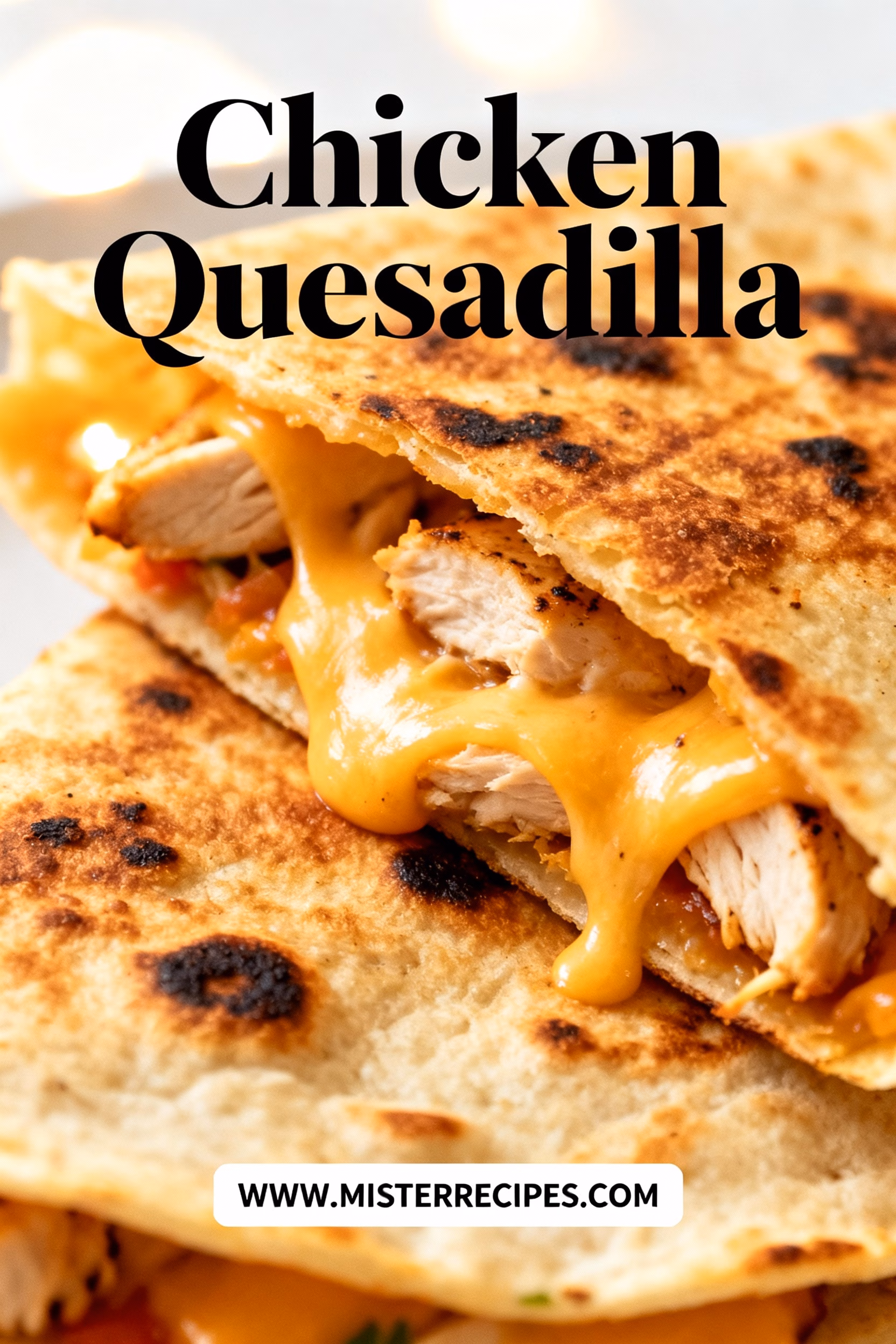 image of chicken quesadilla ingredients fresh chicken breasts tortillas shredded cheese bell peppers onions garlic cilantro cumin chili powder salt pepper arranged on white marble kitchen counter with clear glass bowls and rustic brown wooden kitchen sets under soft diffuse daylight