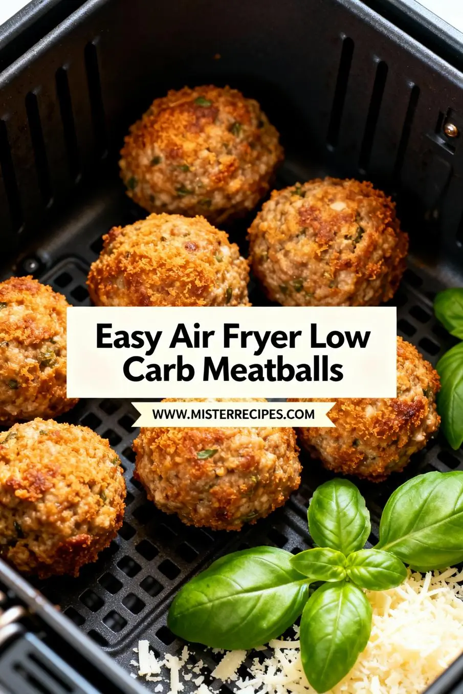 image of Realistic top down mise en place shot fresh ground beef ground turkey eggs parmesan almond flour garlic onion fresh basil parsley mozzarella rustic wooden bowls clear glass bowls white marble counter soft diffuse daylight no people food photography