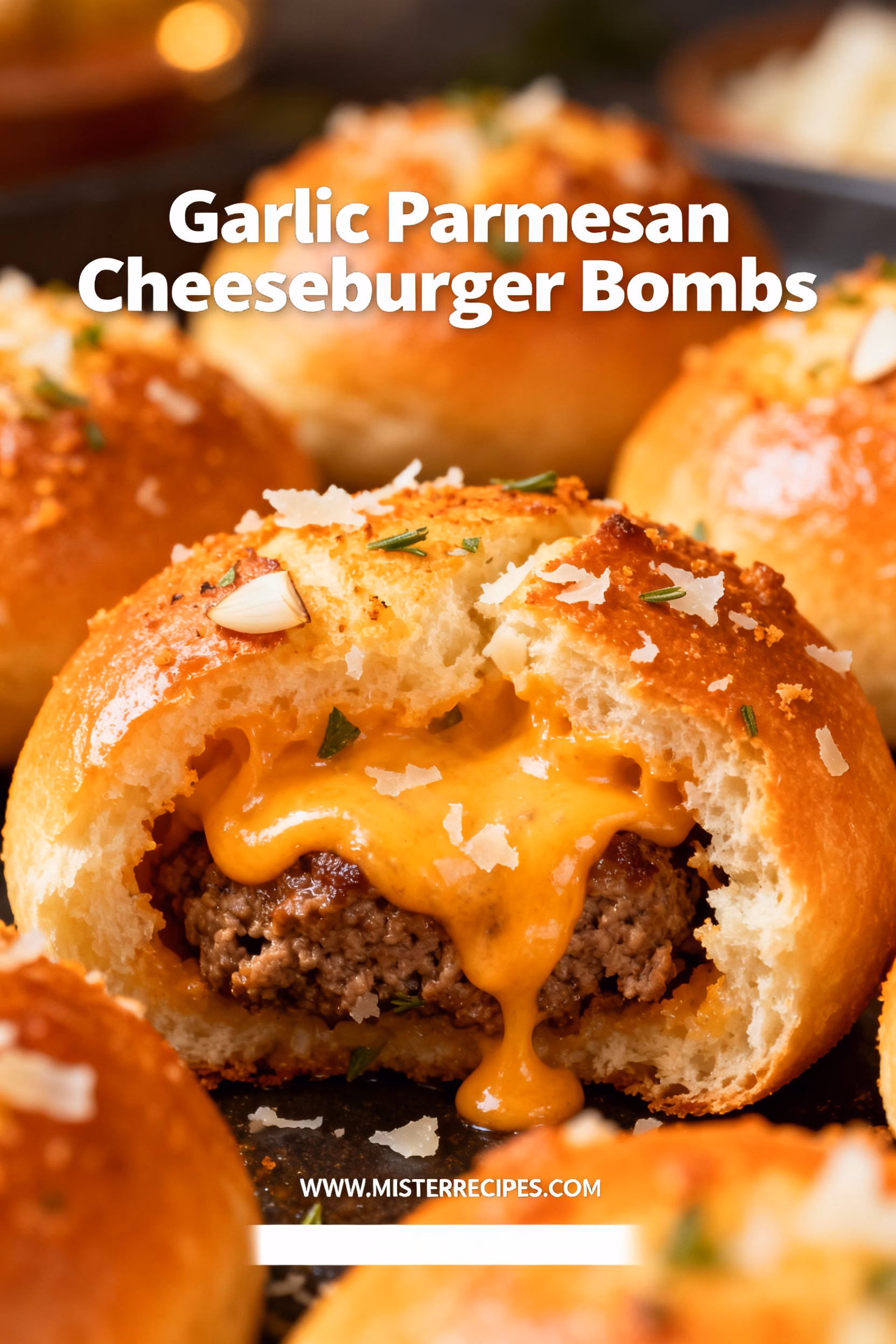 image of realistic top down mise en place shot showing ground beef cheddar cheese parmesan cheese refrigerated biscuit dough butter arranged on white marble kitchen counter with clear glass bowls rustic brown wooden kitchen sets under soft diffuse daylight