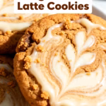 image of realistic top down mise en place shot showing fresh all purpose flour unsalted butter brown sugar granulated sugar molasses eggs espresso powder rolled oats baking soda salt ground ginger ground cinnamon ground nutmeg ground cloves vanilla extract white chocolate vegetable oil coconut oil powdered sugar milk arranged on white marble kitchen counter with clear glass bowls and rustic brown wooden kitchen sets under soft diffuse daylight