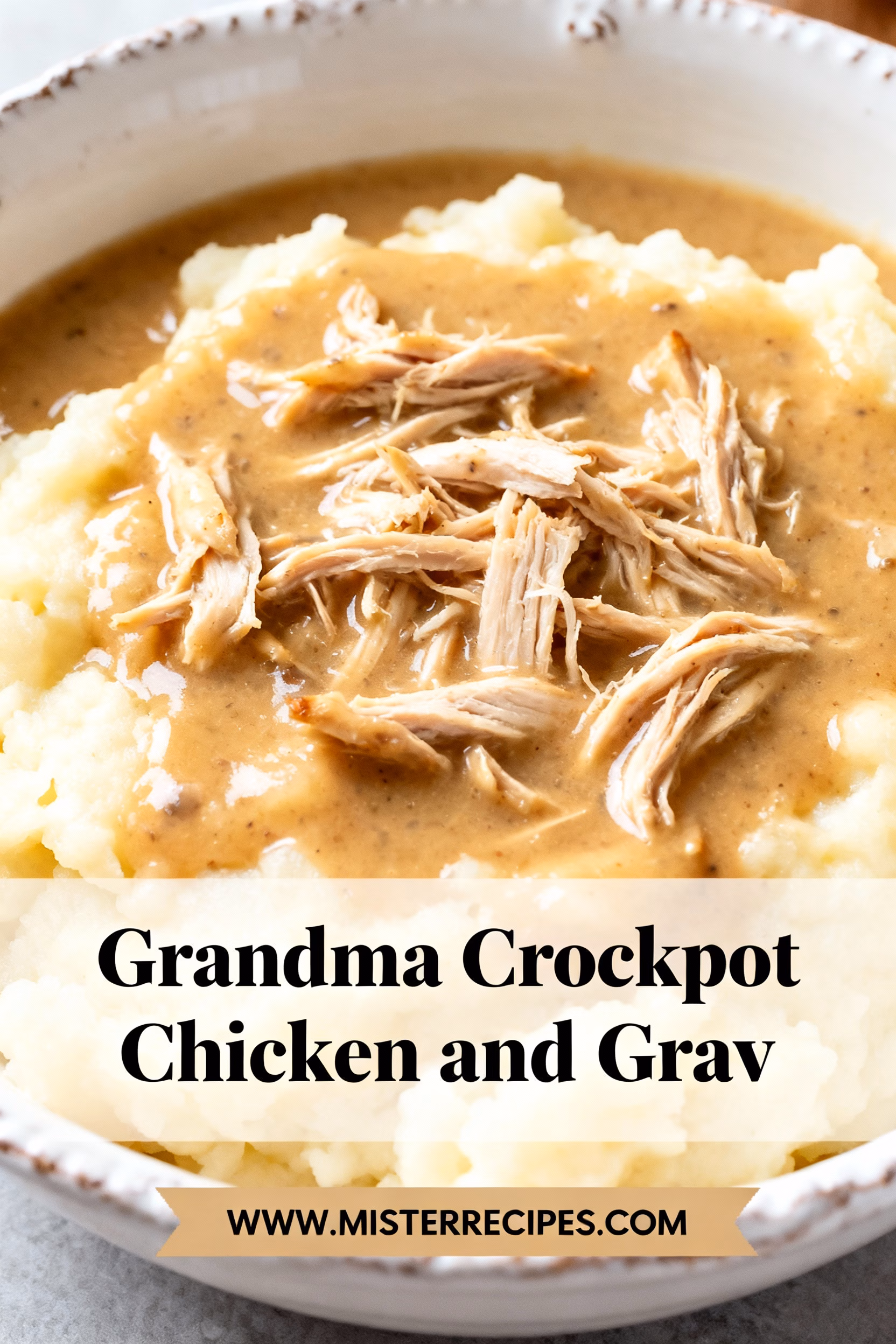 image of realistic top down mise en place shot of fresh ingredients for crockpot chicken and gravy arranged on a white marble kitchen counter with healthy clear glass bowls and rustic brown wooden kitchen sets under soft diffuse daylight showing boneless chicken breasts chicken broth cream of chicken soup onion powder garlic powder black pepper and dried thyme