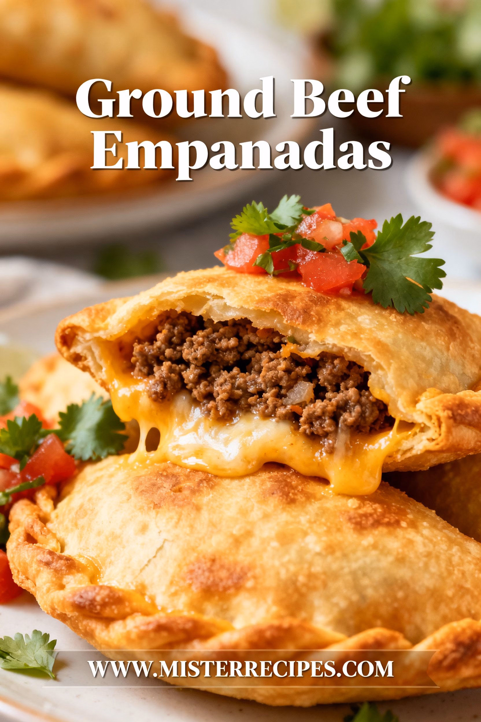 image of ground beef onions garlic cumin paprika salt tomato paste oregano chili powder green olives hard boiled eggs jalapeños bell peppers cheddar cheese peas potatoes ground turkey chicken store bought pie crust lard butter