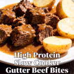 image of Realistic top down mise en place shot fresh ingredients arranged on a white marble kitchen counter healthy clear glass bowls rustic brown wooden kitchen sets soft diffuse daylight beef stew meat sirloin steak butter minced garlic baby potatoes onion powder garlic powder seasoned salt black pepper sweet onion au jus mix beef broth thyme paprika Worcestershire sauce