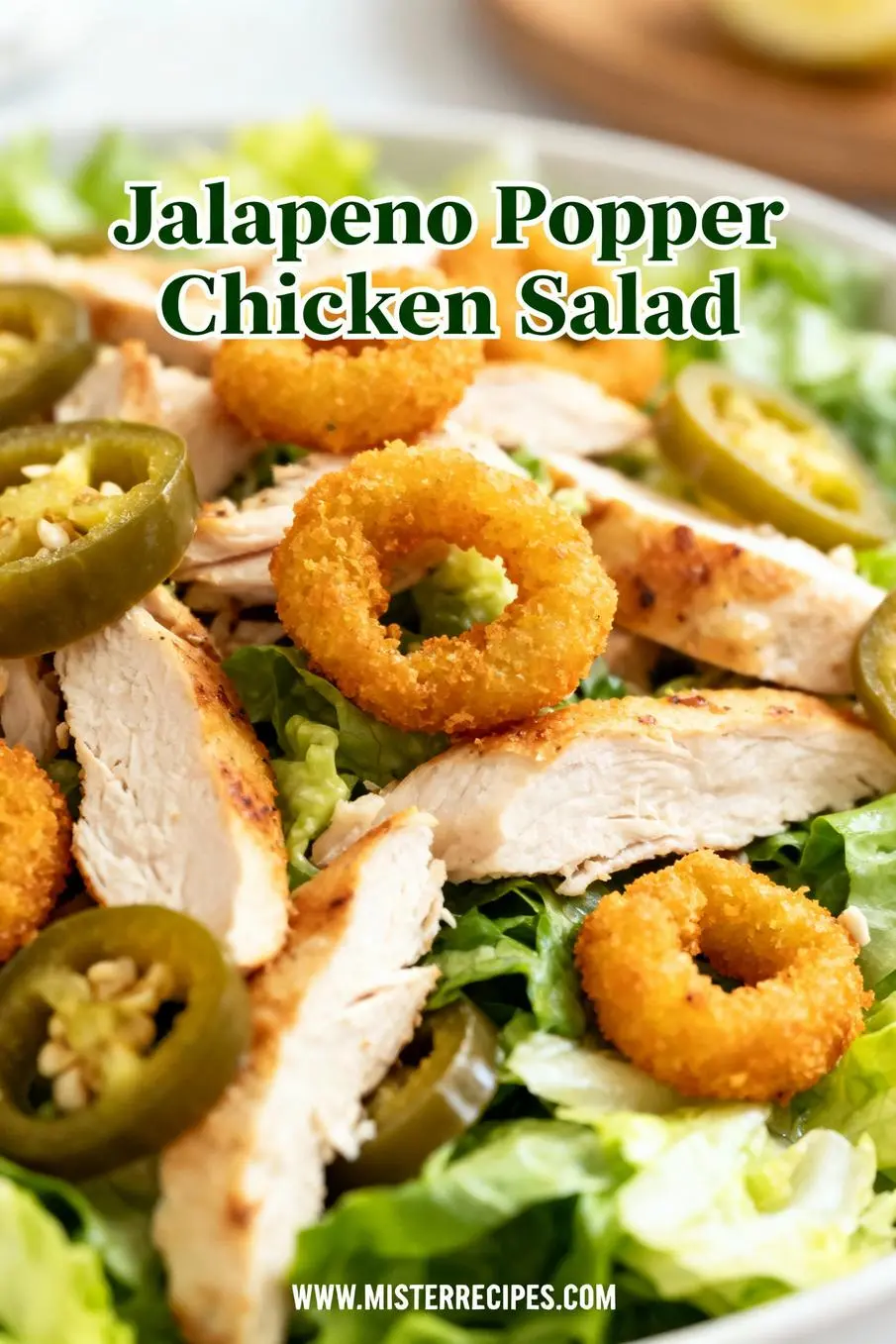 image of cooked chicken rotisserie grilled or baked jalapenos fresh and or pickled bacon cooked and crumbled mayonnaise cream cheese red onion green onion scallions cheddar cheese shredded garlic powder onion powder hot sauce franks salt black pepper lime juice dijon mustard fresh cilantro sour cream greek yogurt roasted jalapenos fresh parsley shredded cheese varieties hardboiled eggs on a white marble kitchen counter with healthy clear glass bowls and rustic brown wooden kitchen sets under soft diffuse daylight