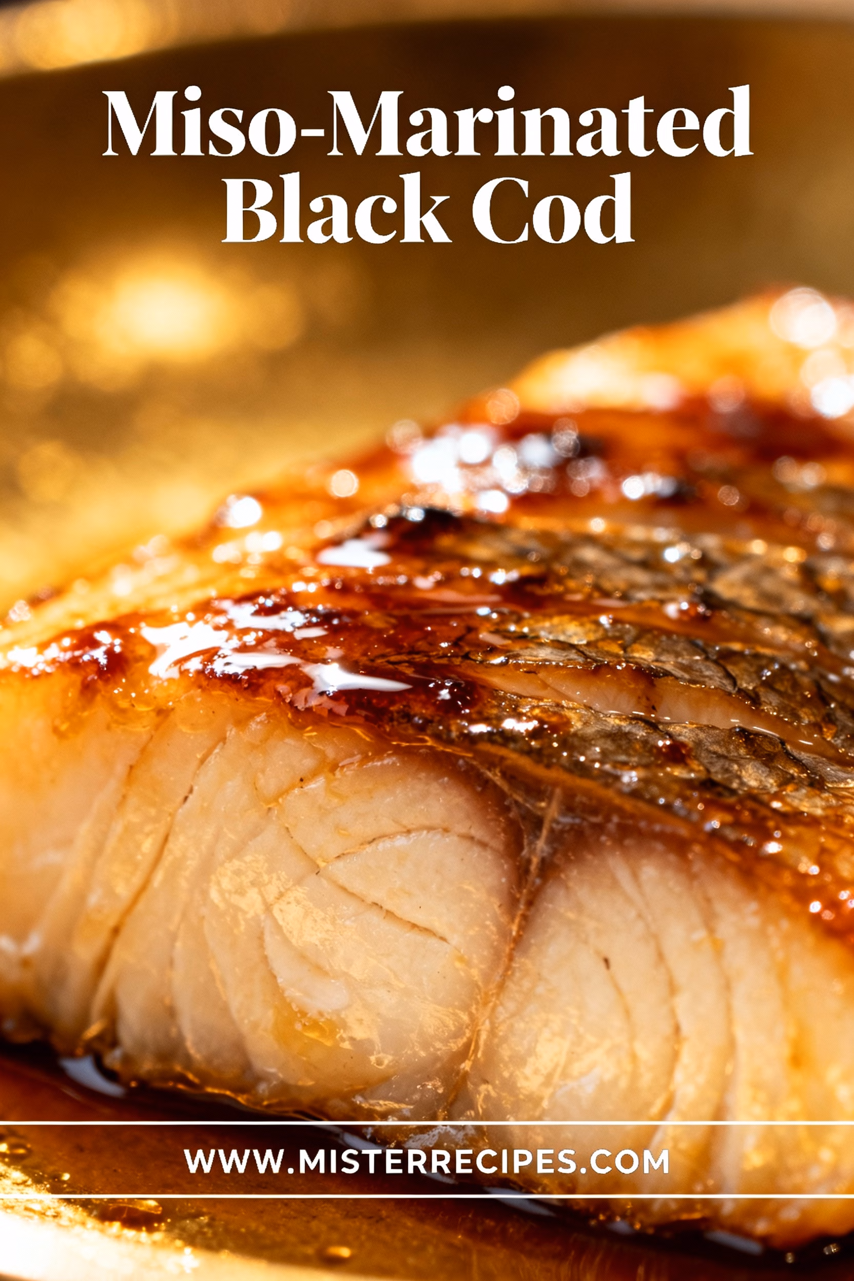 image of fresh black cod fillets white miso paste mirin sake sugar ginger garlic green onions sesame seeds arranged on white marble kitchen counter with clear glass bowls and rustic brown wooden kitchen sets under soft diffuse daylight