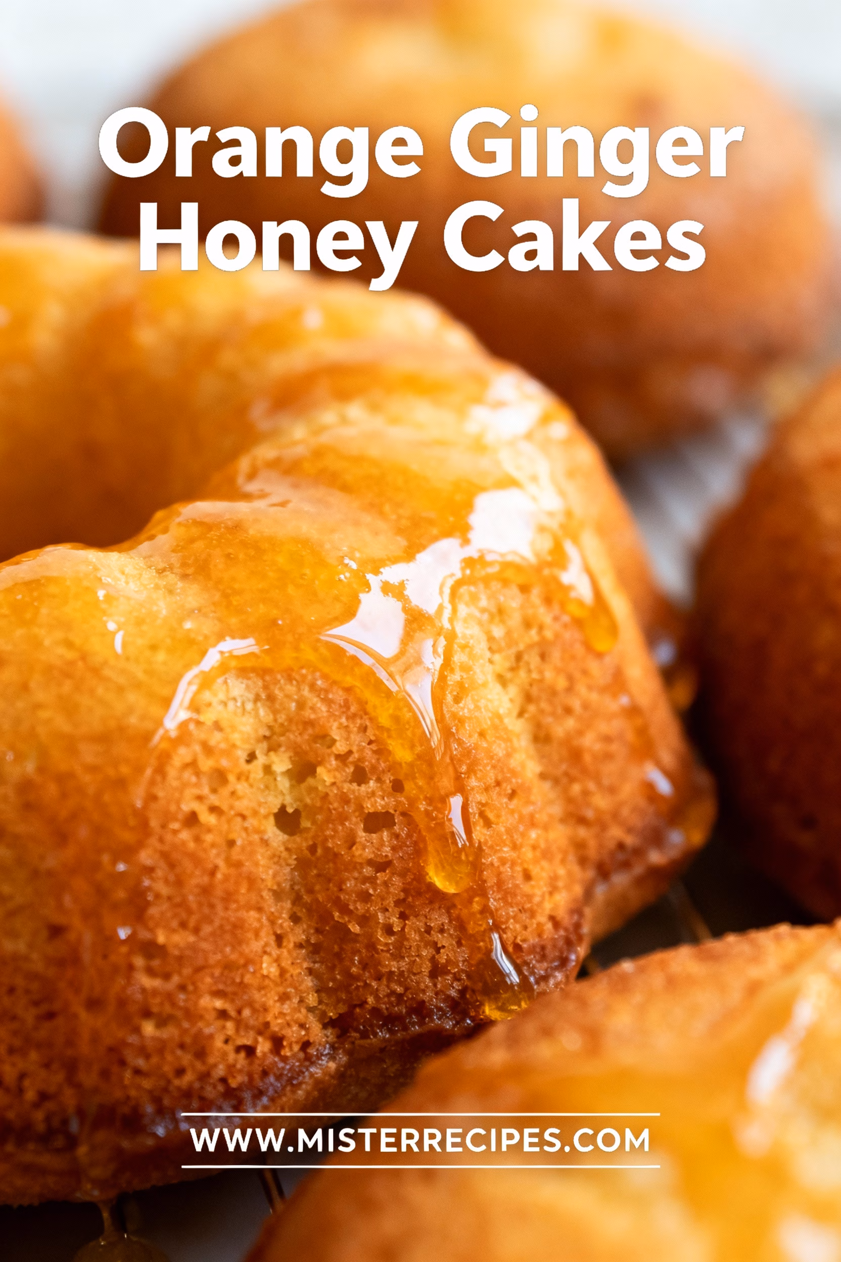 image of all purpose flour honey orange juice orange zest ginger eggs butter baking powder milk granulated sugar salt warm spices like cinnamon nutmeg cloves or allspice