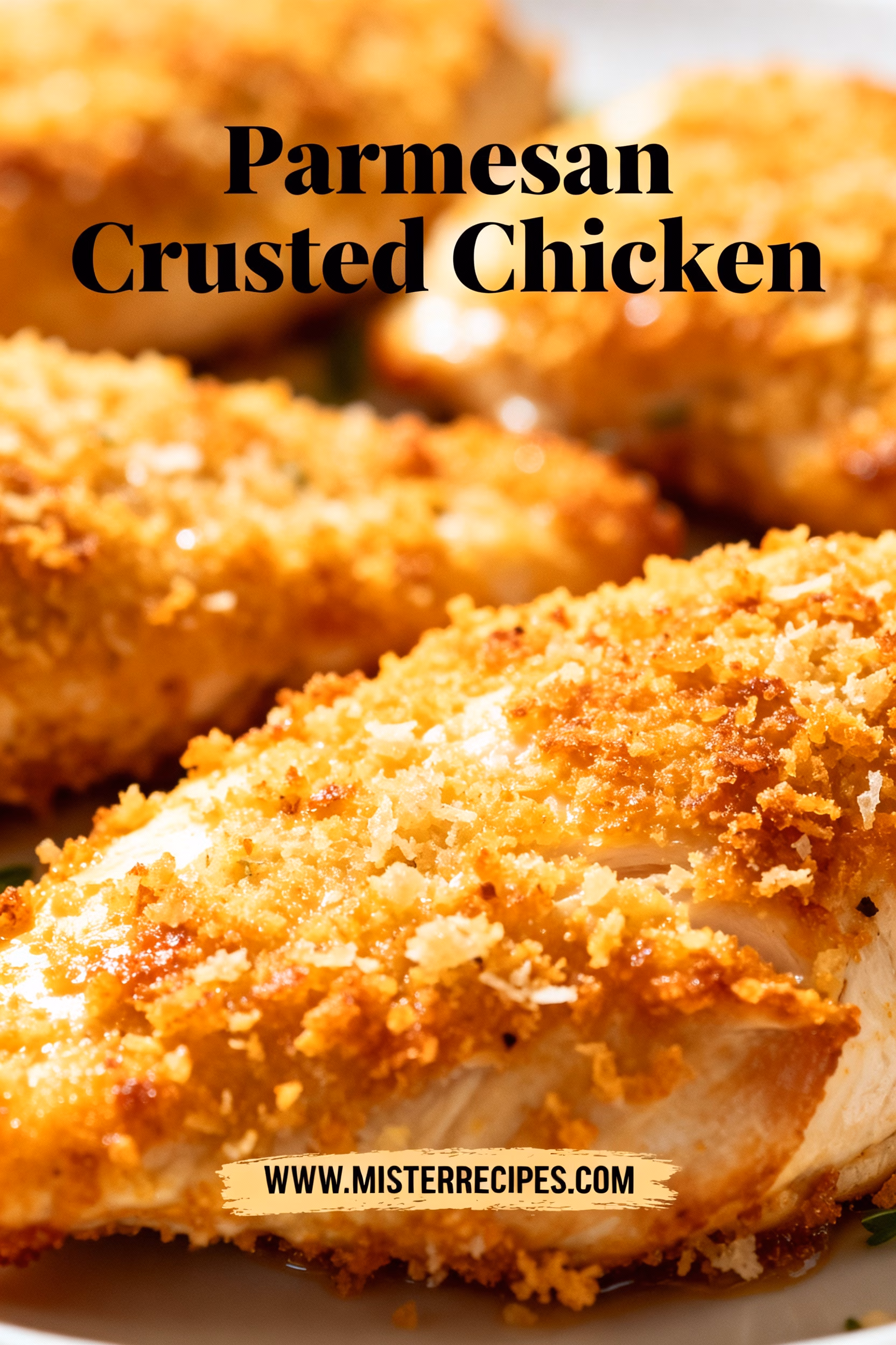 image of chicken breasts grated parmesan cheese panko breadcrumbs eggs butter olive oil garlic lemon juice parsley Italian seasoning paprika garlic powder almond flour mayo arranged on white marble counter with clear glass bowls and rustic brown wooden kitchen sets under soft diffuse daylight