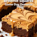 image of peanut butter brownie mix or cocoa powder chocolate chips butter sugar flour eggs vanilla extract salt rice krispies peanut butter cups chopped nuts arranged on a white marble kitchen counter with healthy clear glass bowls and rustic brown wooden kitchen sets under soft diffuse daylight