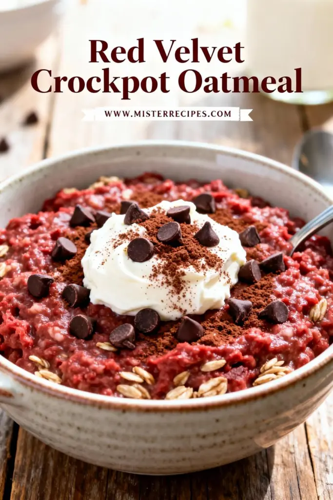 image of rolled oats steel cut oats beets red food coloring cocoa powder almond milk vanilla extract cinnamon protein powder maple syrup chia seeds chocolate chips cream cheese frosting arranged on a white marble kitchen counter with healthy clear glass bowls and rustic brown wooden kitchen sets under soft diffuse daylight top down photo realistic mise en place