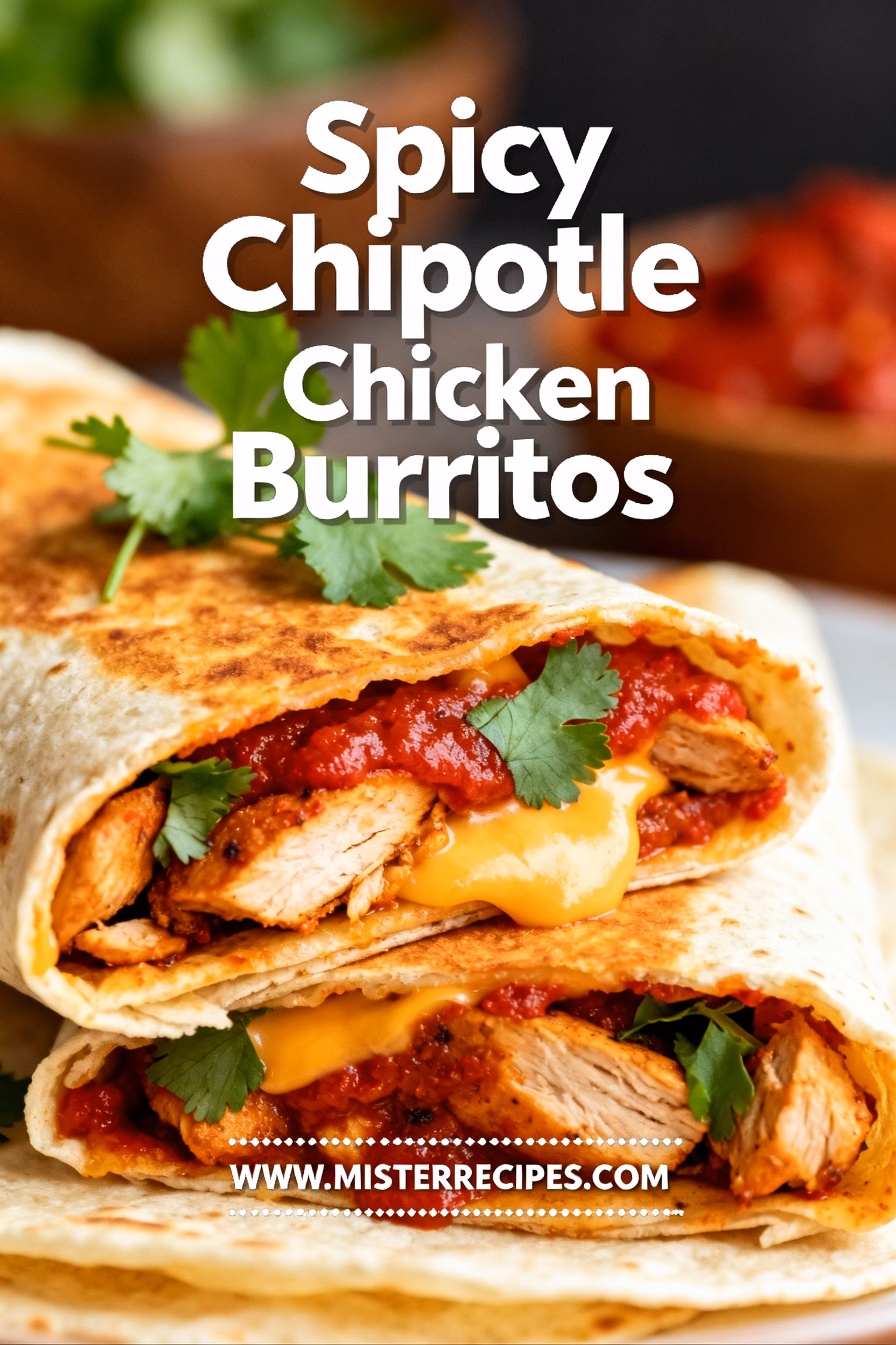 image of fresh chicken breasts flour tortillas chipotle peppers in adobo sauce cooked rice black beans corn kernels shredded cheese bell peppers onions garlic limes cilantro guacamole sour cream arranged in clear glass bowls on white marble counter with rustic brown wooden kitchen utensils under soft daylight