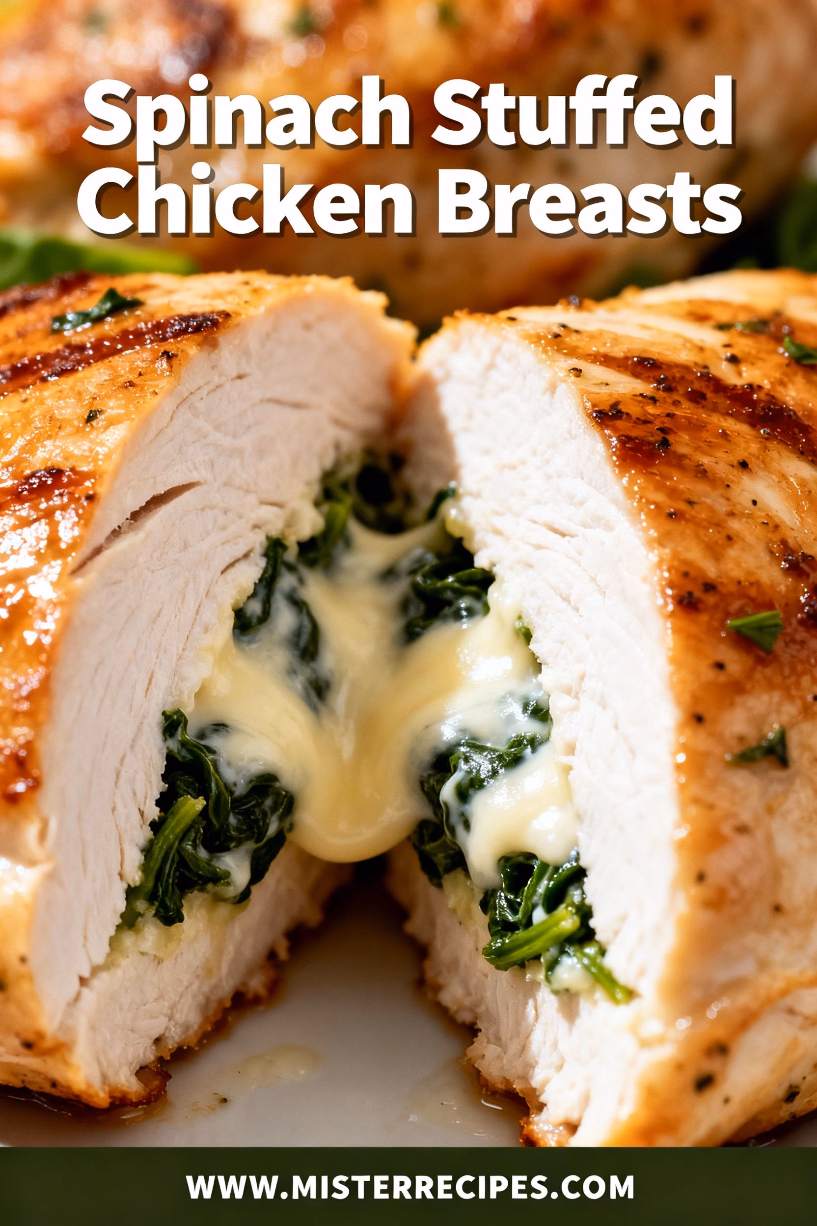 image of fresh baby spinach in clear glass bowl boneless skinless chicken breasts cream cheese in small bowl shredded mozzarella cheese in ceramic bowl parmesan cheese in wooden bowl minced garlic in tiny dish salt and black pepper in bowls olive oil in glass bottle paprika in spice jar arranged on white marble kitchen counter with rustic brown wooden cutting boards and kitchen tools under soft diffuse daylight