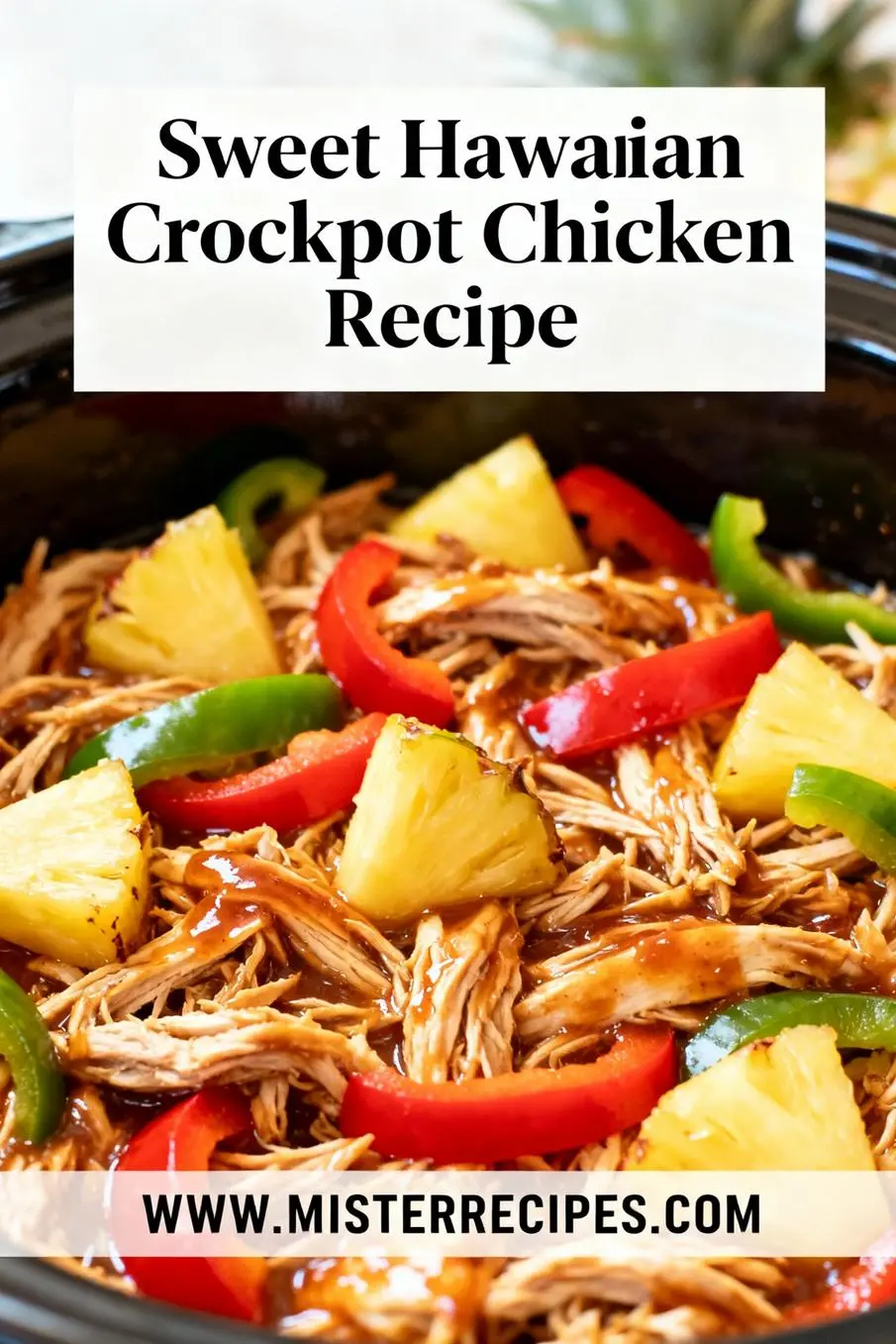 image of realistic top down mise en place shot showing the fresh ingredients arranged on a white marble kitchen counter with healthy clear glass bowls and rustic brown wooden kitchen sets under soft diffuse daylight chicken breasts pineapple chunks brown sugar soy sauce red bell peppers green bell peppers yellow bell peppers garlic powder ginger hoisin sauce green onions