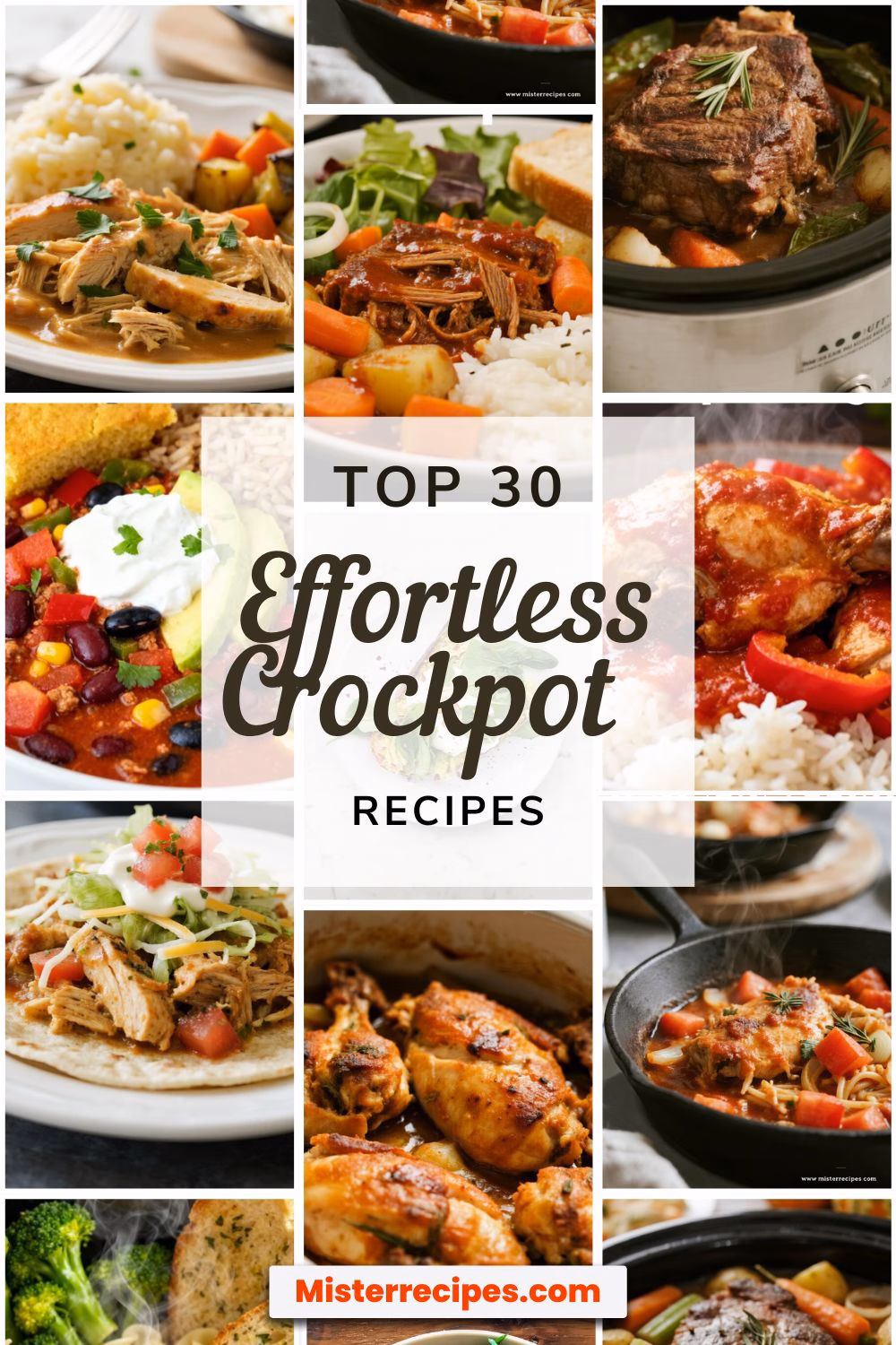 Top 30 Effortless Crockpot Recipes | Creamy Chicken, Beef Roasts, & One-Pot Meals