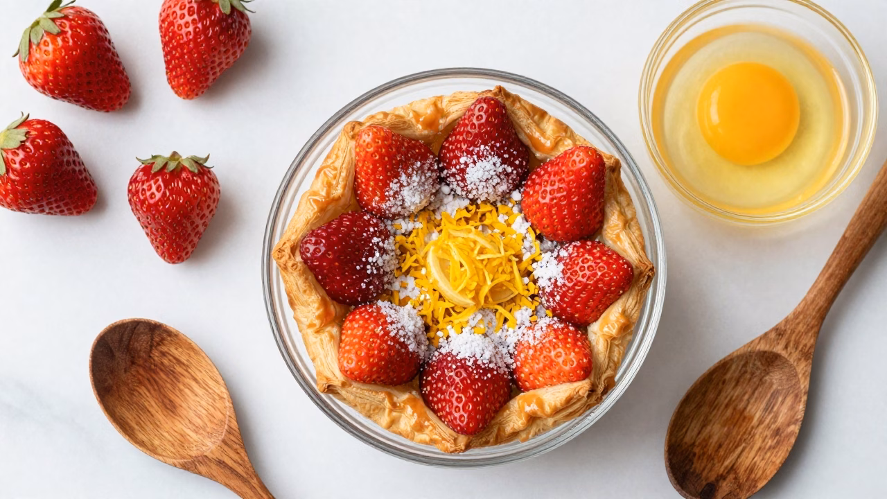 30-Minute Crispy Air Fryer Strawberry Turnovers