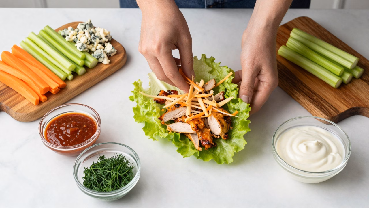 Buffalo Chicken Lettuce Wraps You Need For Easy Weeknight Dinner