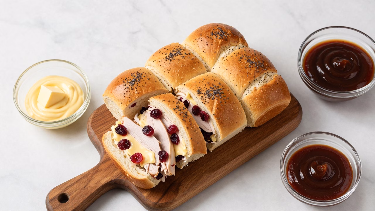 Quick Cranberry Turkey Sliders Easy Party Appetizer