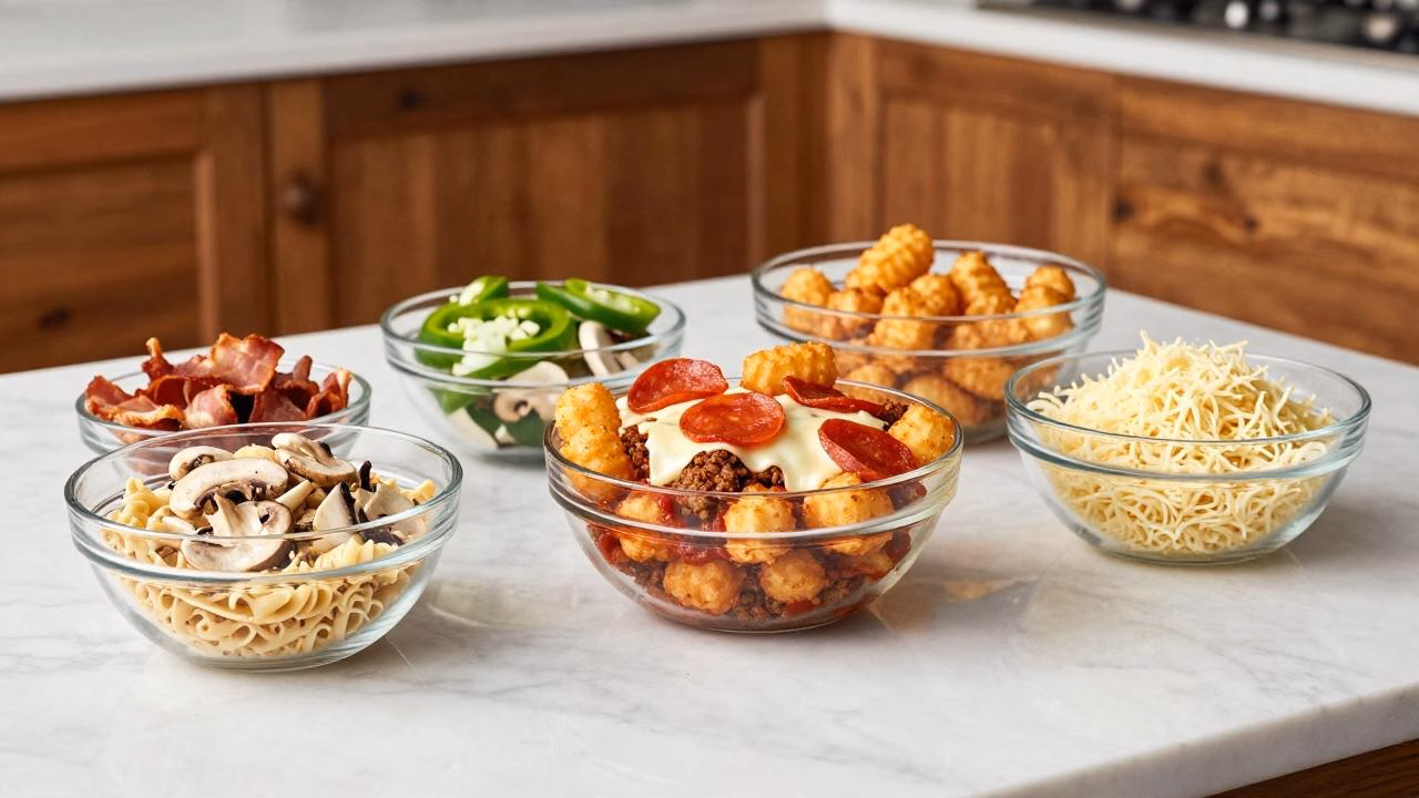 Cheesy Tater Tot Pizza Casserole: Easy Family Dinner!