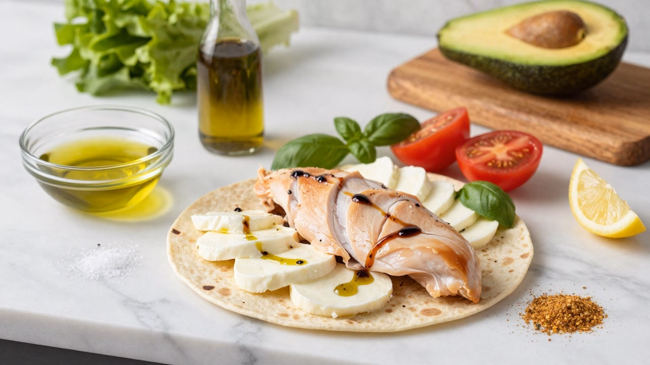 Quick Chicken & Mozzarella Wraps - Ready in 20 Minutes!