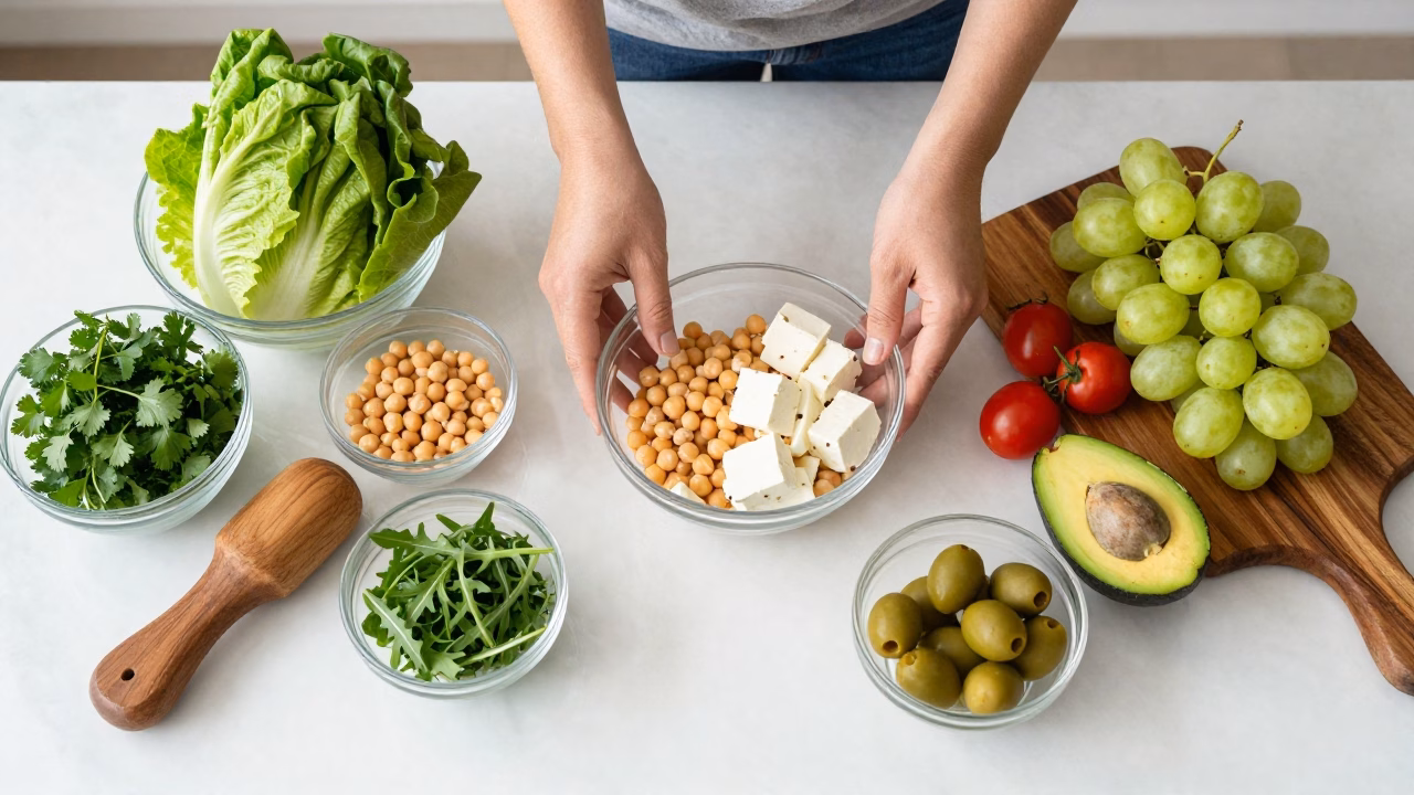 Chickpea Feta Avocado Salad: Quick & Healthy!
