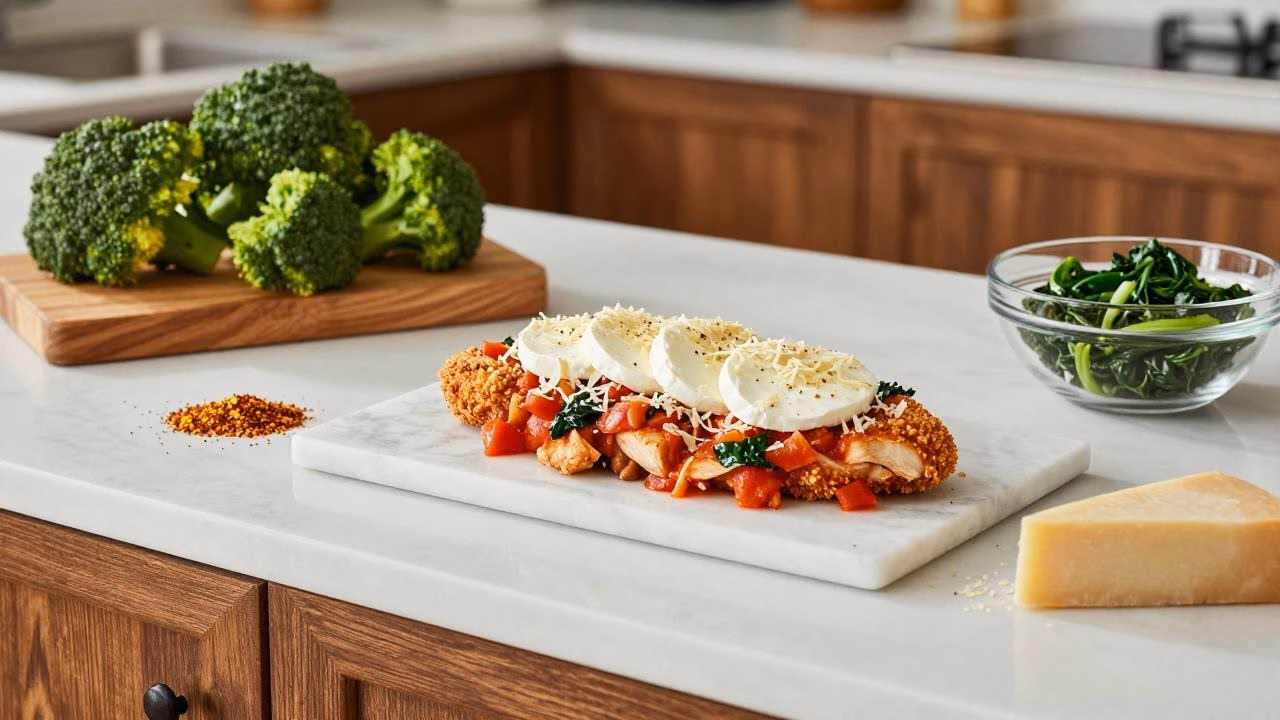 Quick Cottage Cheese Chicken Parm Bowl - Ready in 30 Minutes!