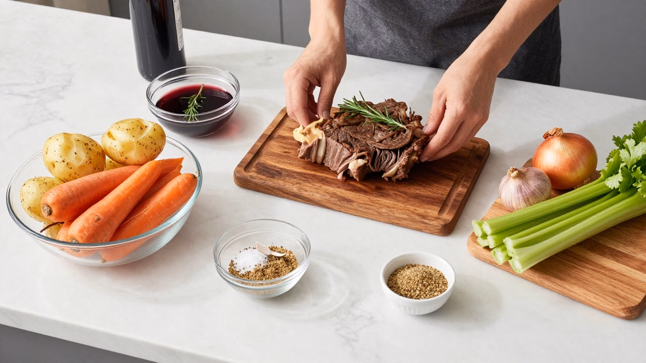 The Secret to Fall-Apart Crockpot Pot Roast with Potatoes & Carrots (Easiest Ever!)