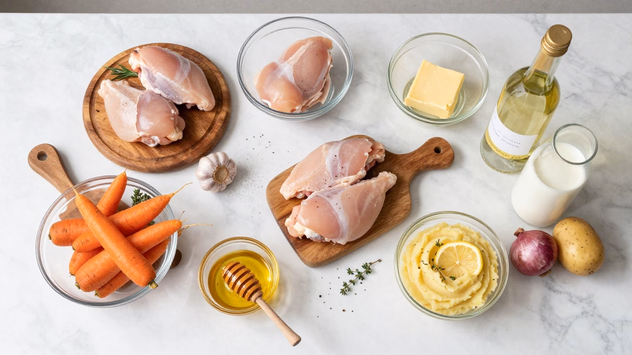 Quick Garlic Herb Chicken & Carrot Plate – Easy Weeknight Dinner!