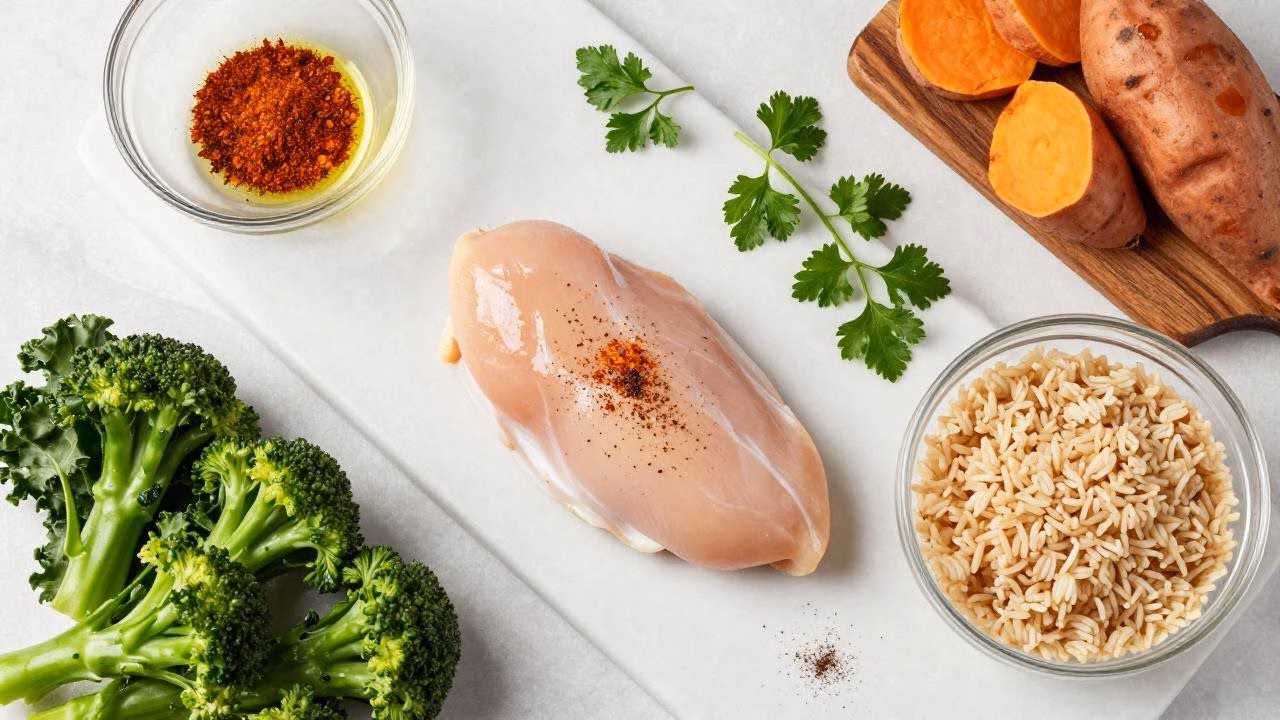 Healthy Chicken and Sweet Potato Rice Bowl | Easy Meal-Prep Dinner in 30 Min