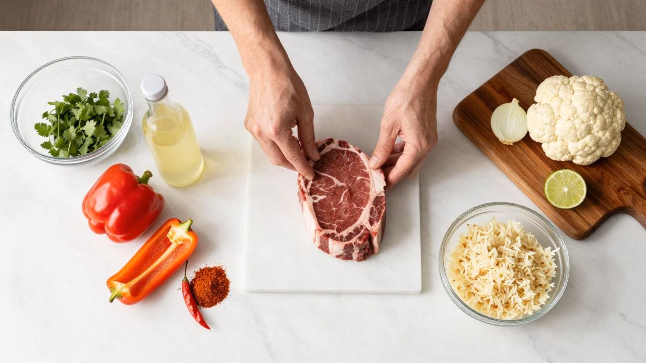 High Protein Low Carb Steak Fajita Bowl Recipe